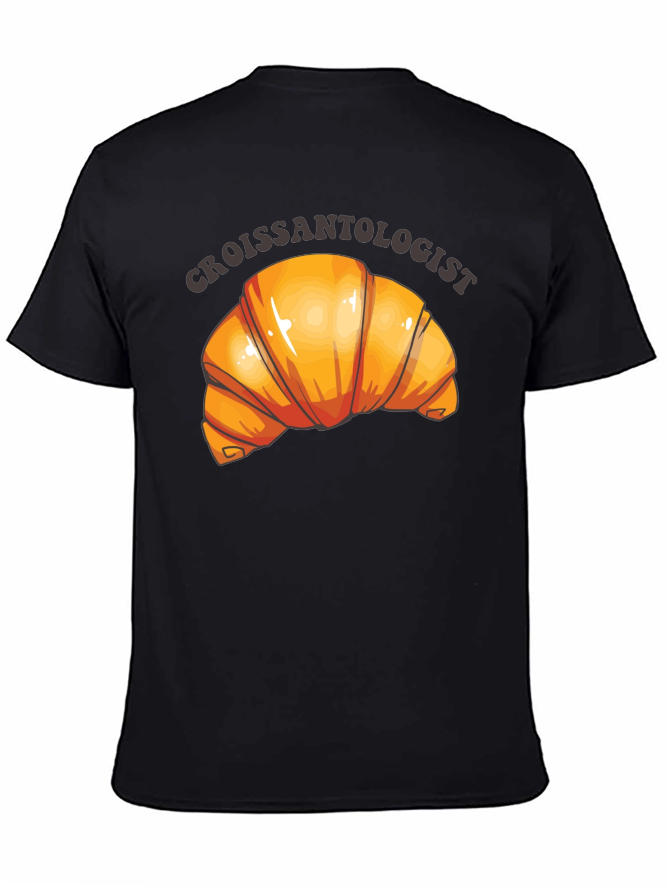 Croissantologist Black Graphic Tee