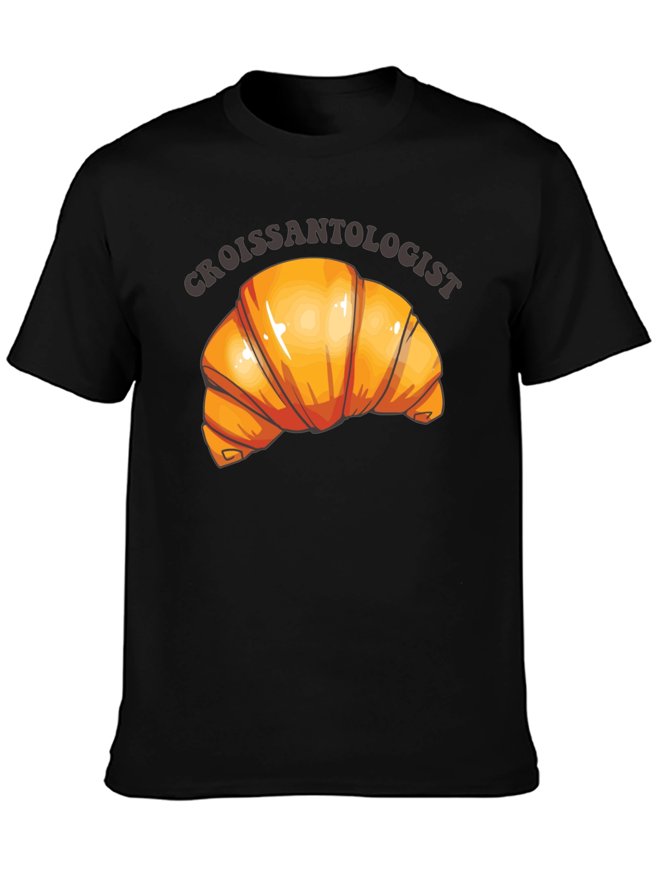 Croissantologist Black Graphic Tee
