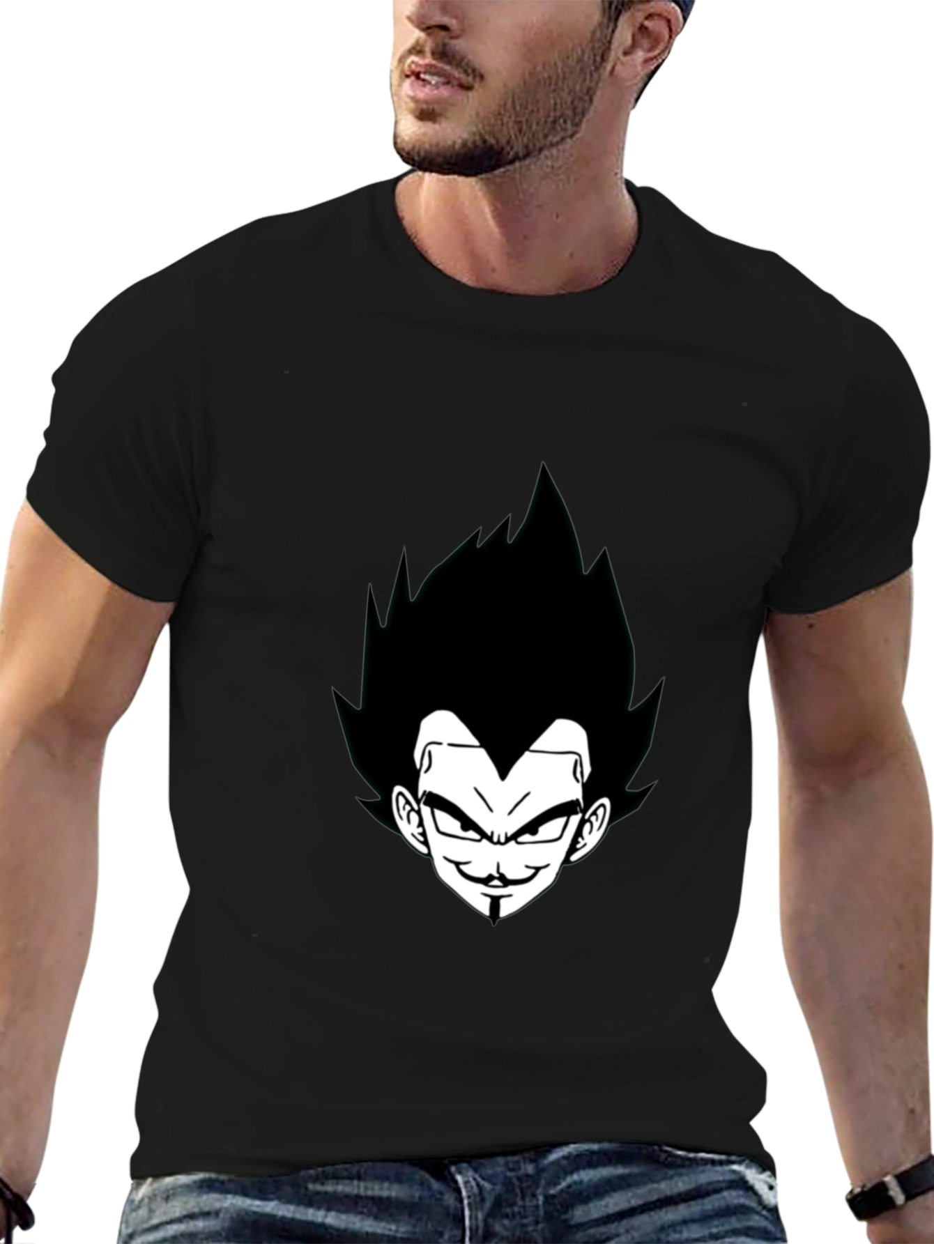Vegeta Graphic Tee - Black Anime Shirt