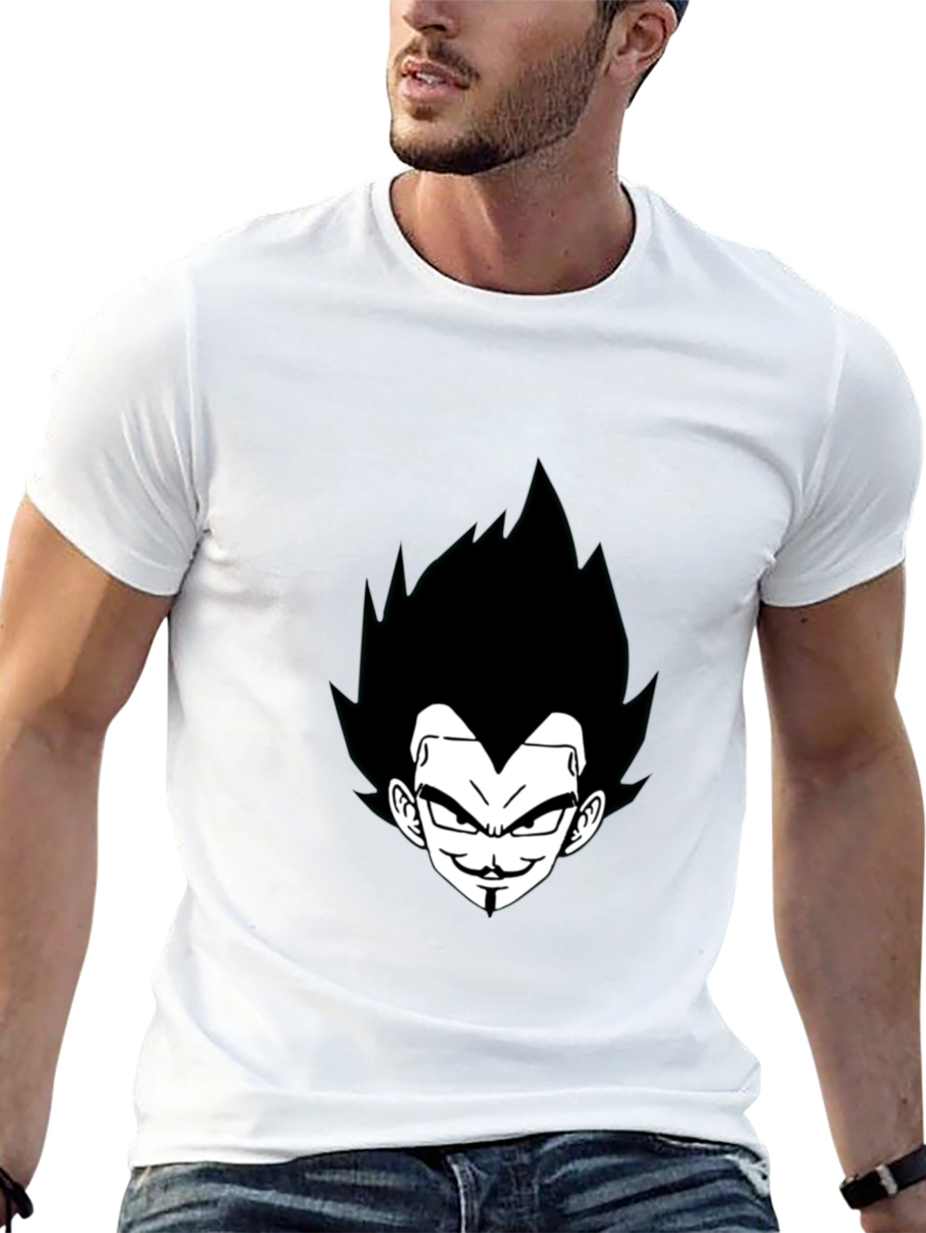 Vegeta Graphic Tee - Black Anime Shirt