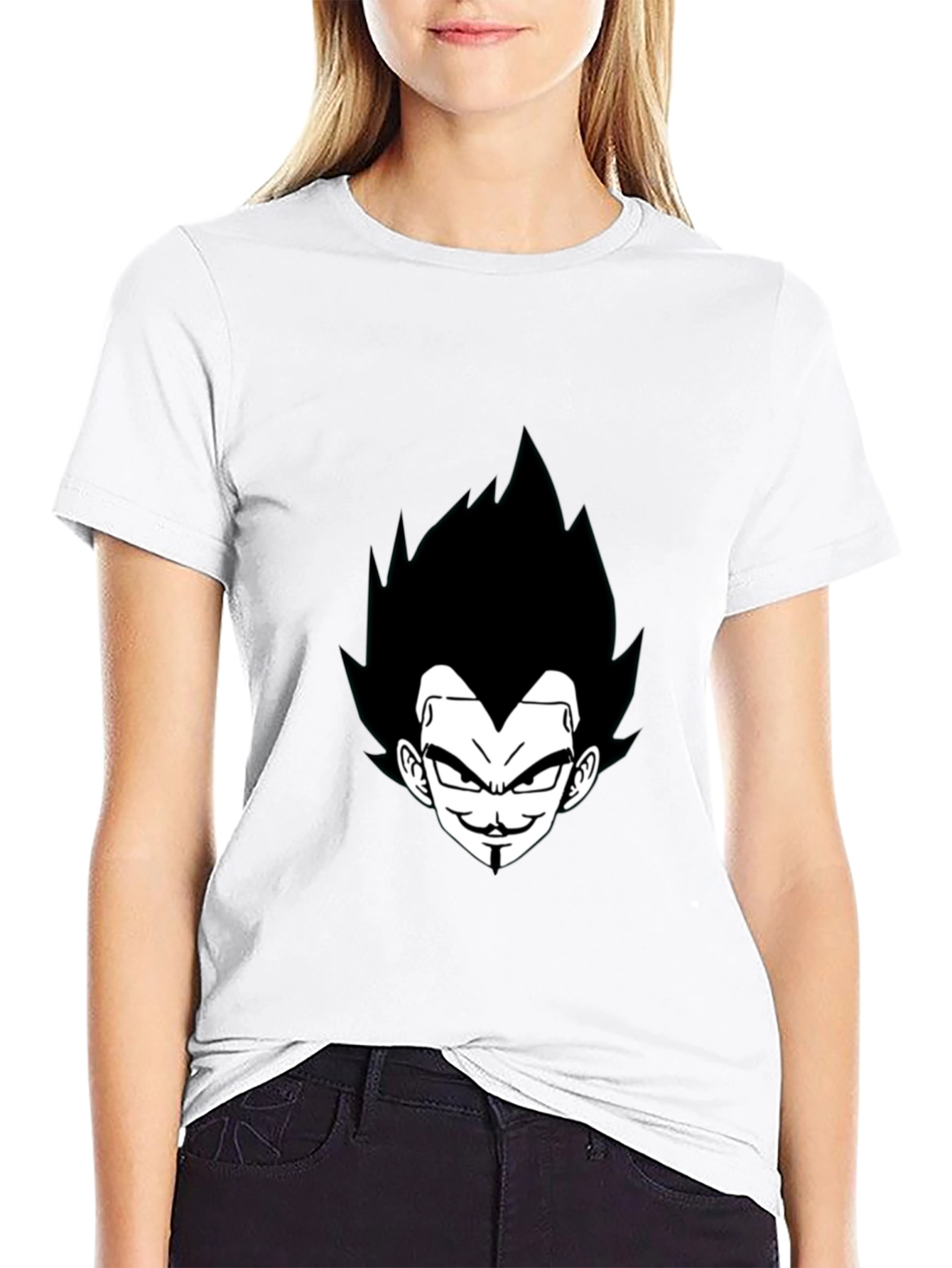 Vegeta Graphic Tee - Black Anime Shirt