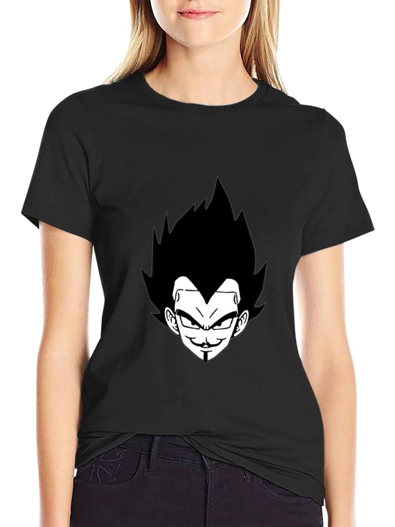 Vegeta Graphic Tee - Black Anime Shirt