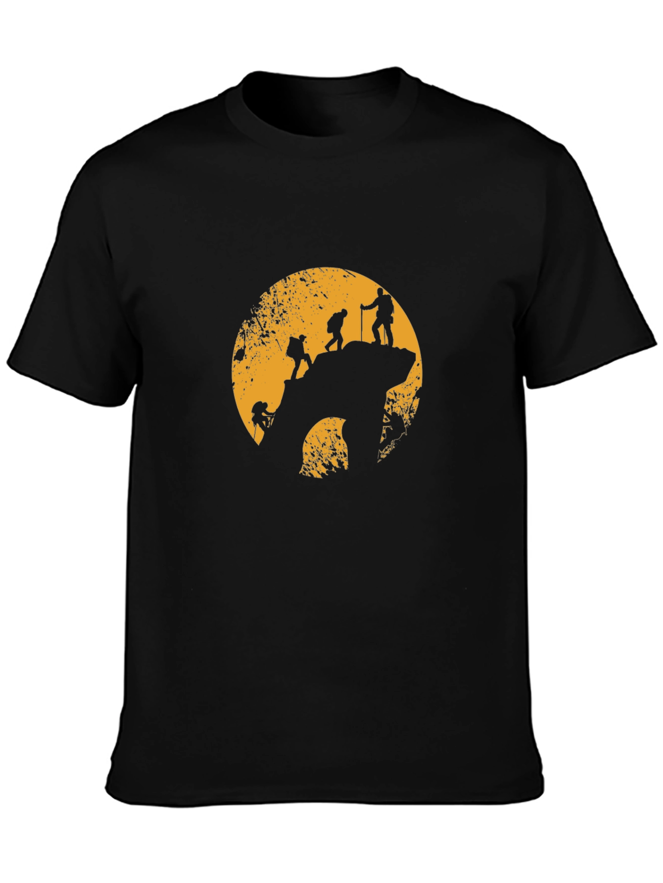 Mountain Climbing Silhouette Graphic T-Shirt
