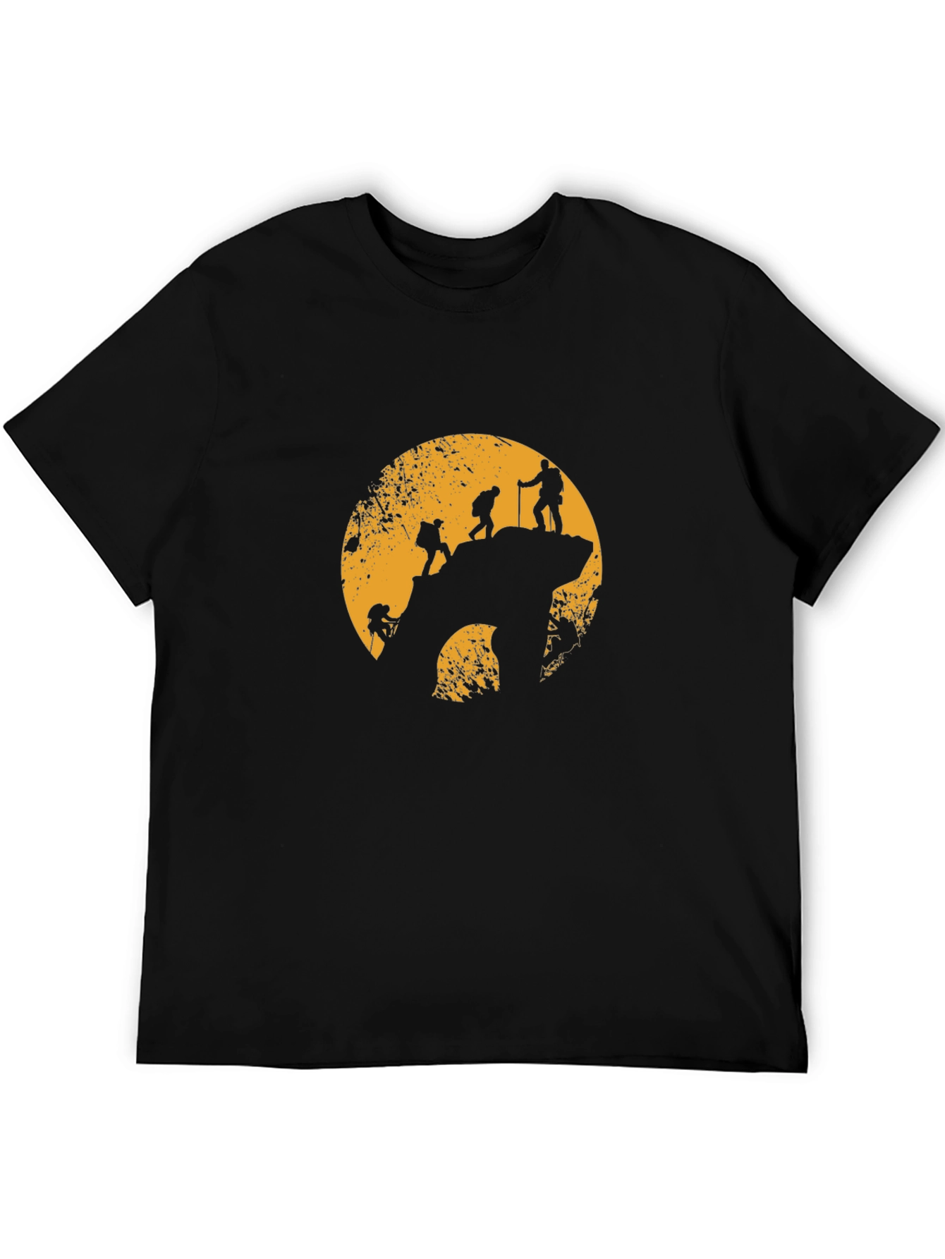 Mountain Climbing Silhouette Graphic T-Shirt