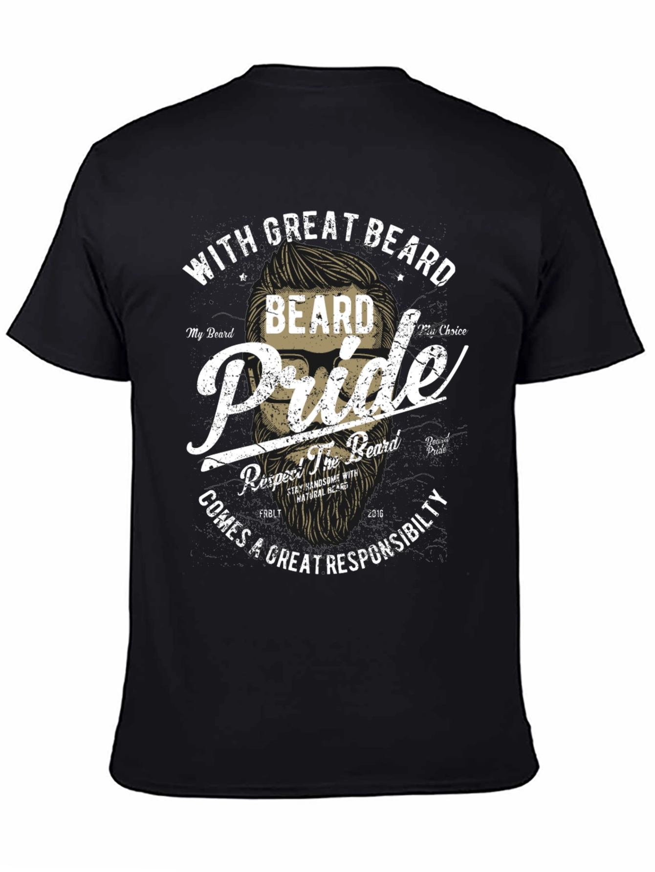 Beard Pride Graphic Tee - Great Beard Responsibility