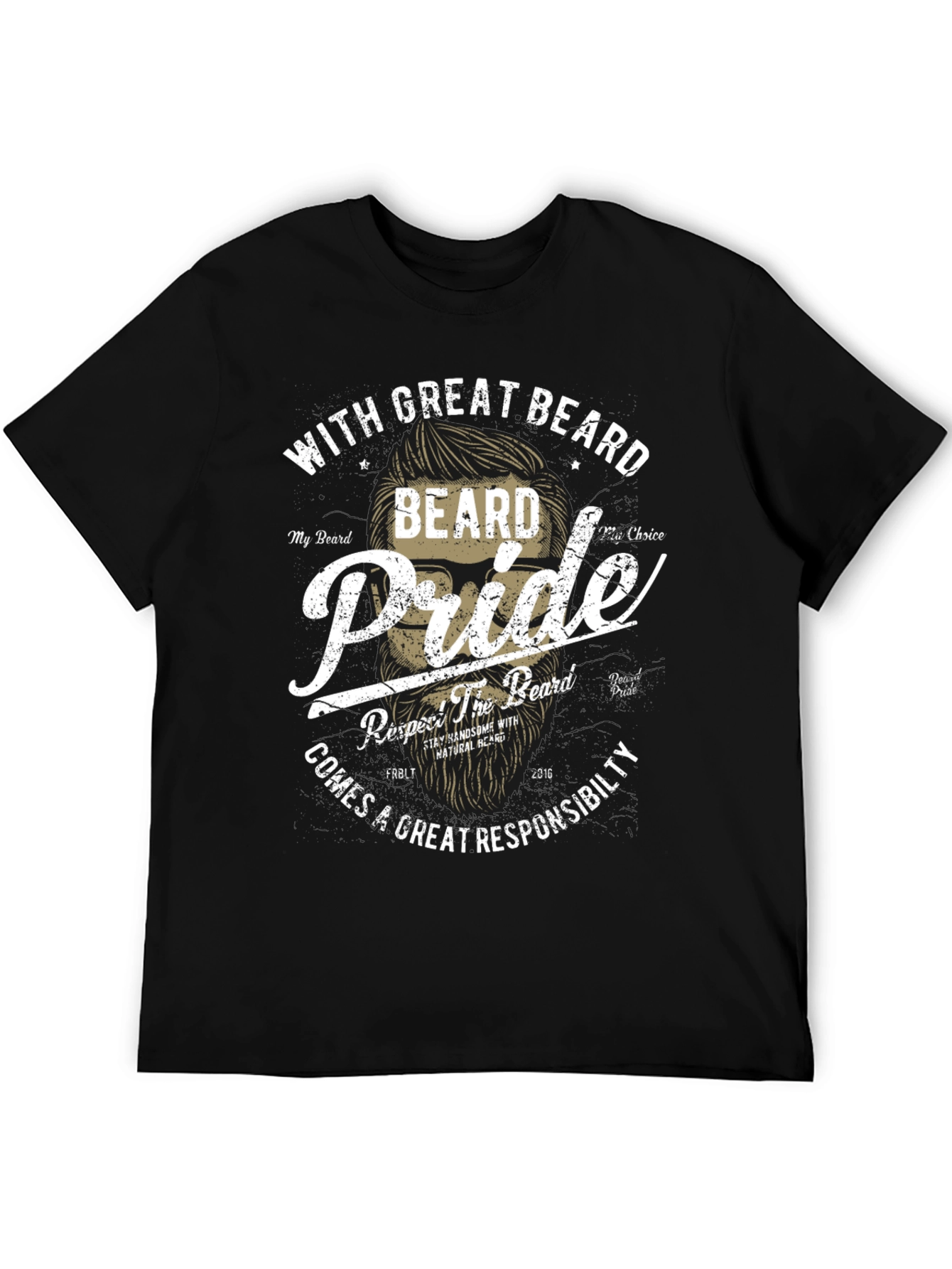 Beard Pride Graphic Tee - Great Beard Responsibility