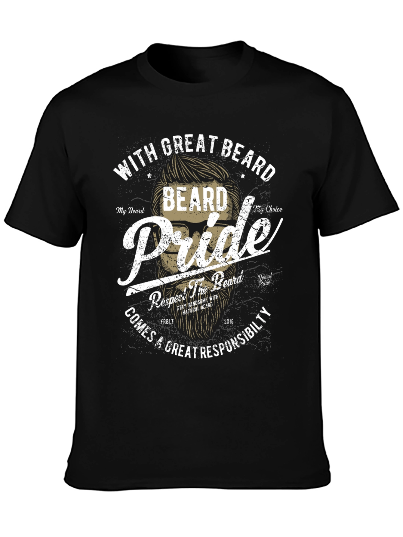 Beard Pride Graphic Tee - Great Beard Responsibility