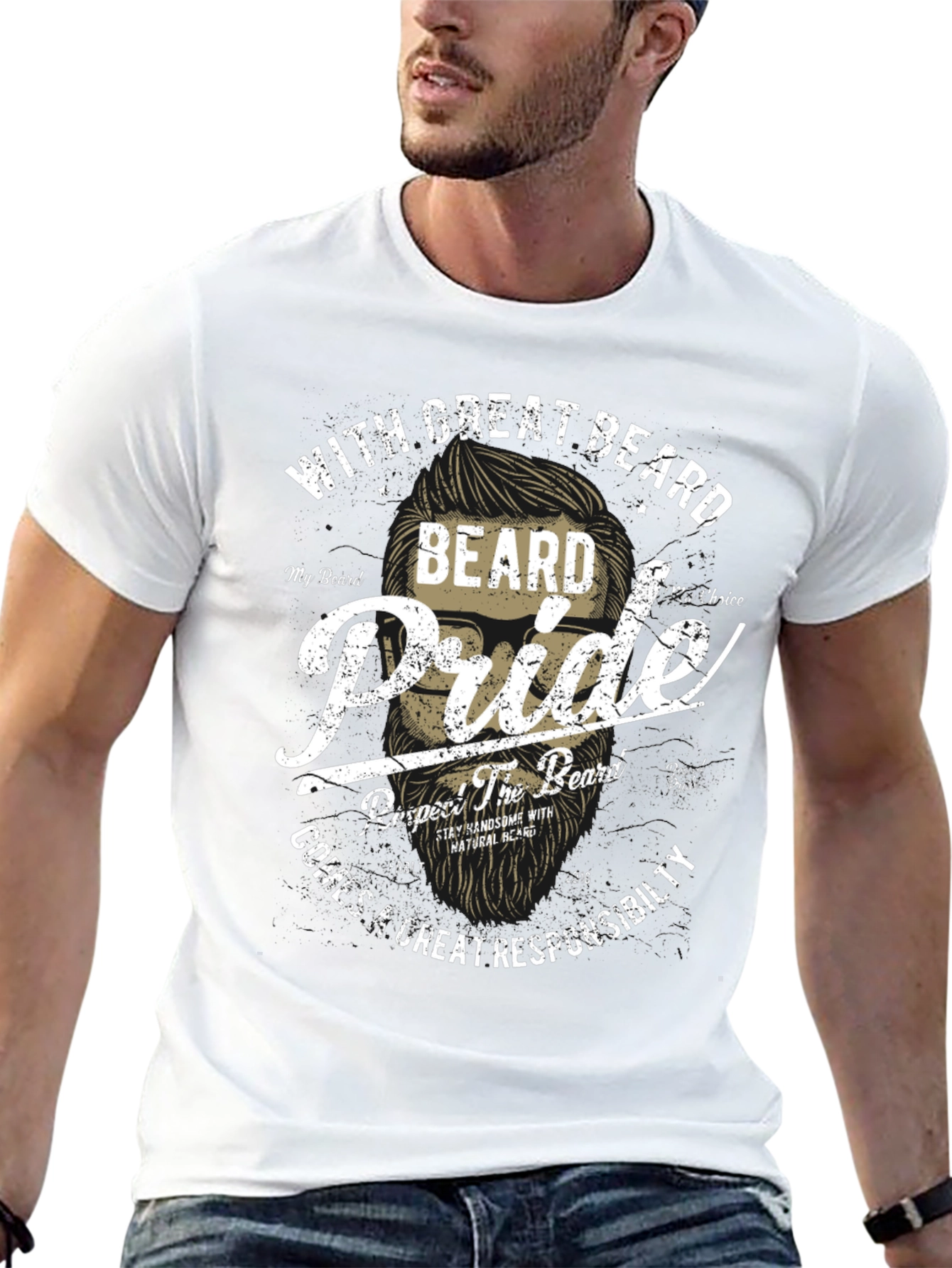 Beard Pride Graphic Tee - Great Beard Responsibility
