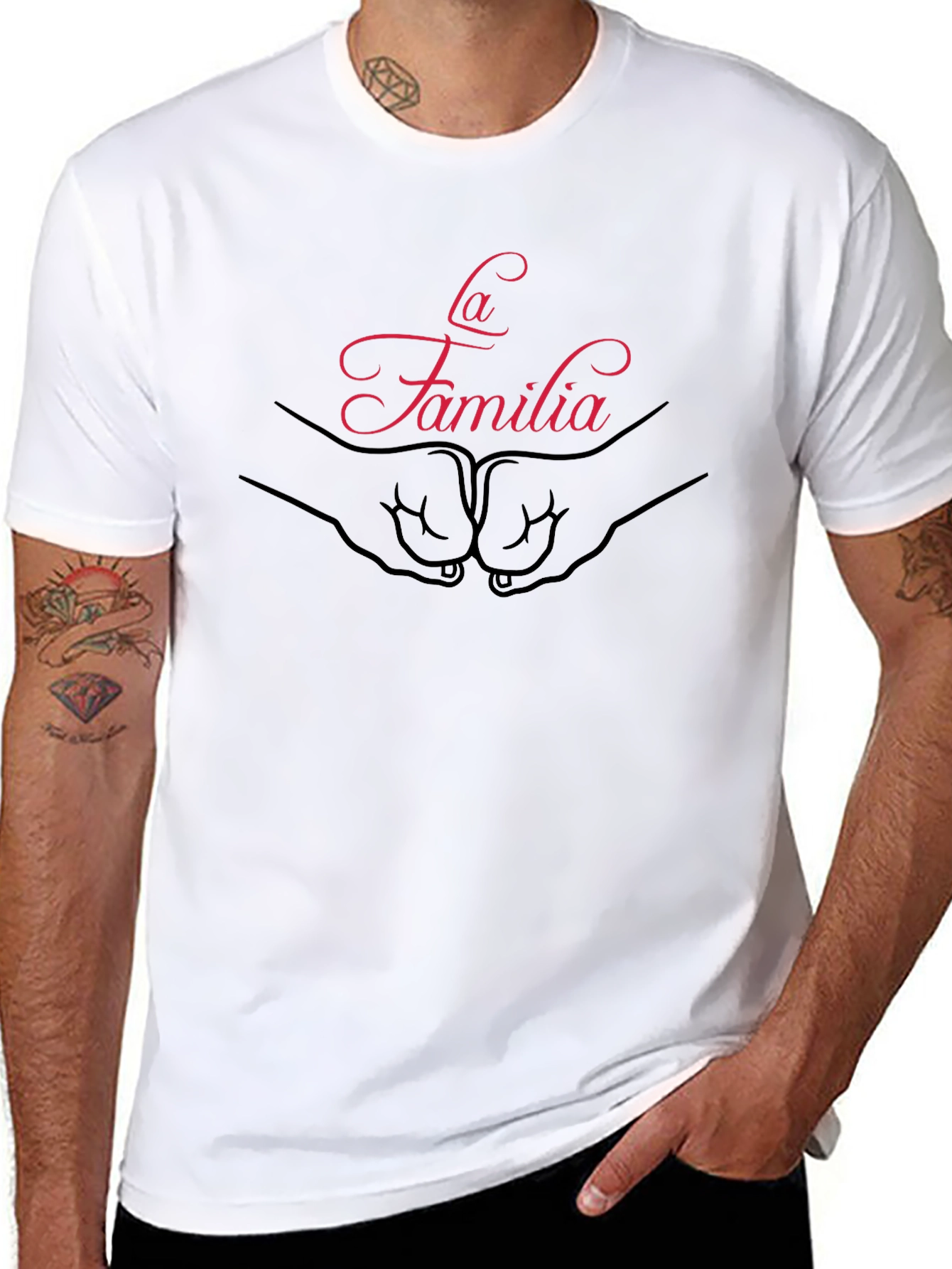 La Familia Fist Bump Black T-Shirt