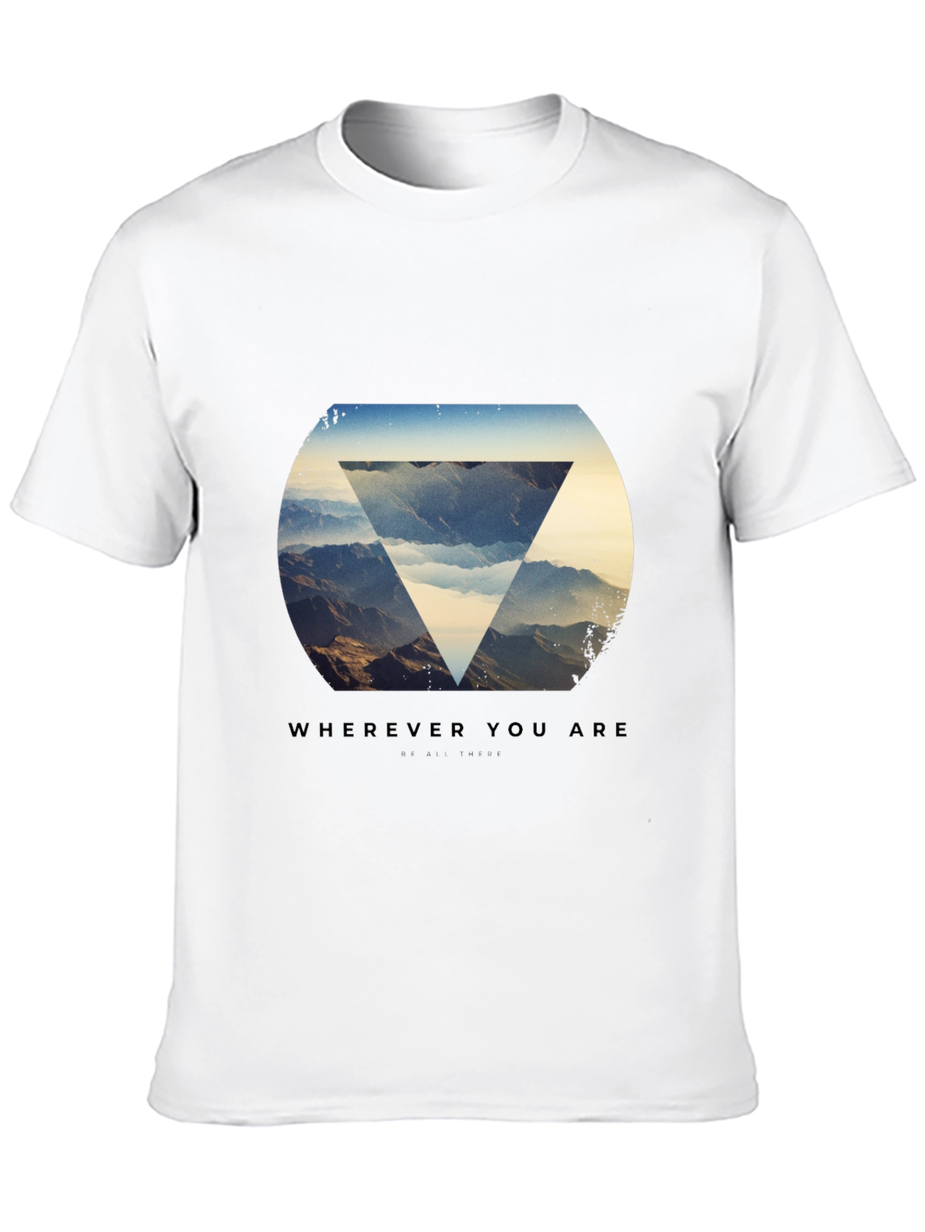 Black T-Shirt with Mountain Graphic