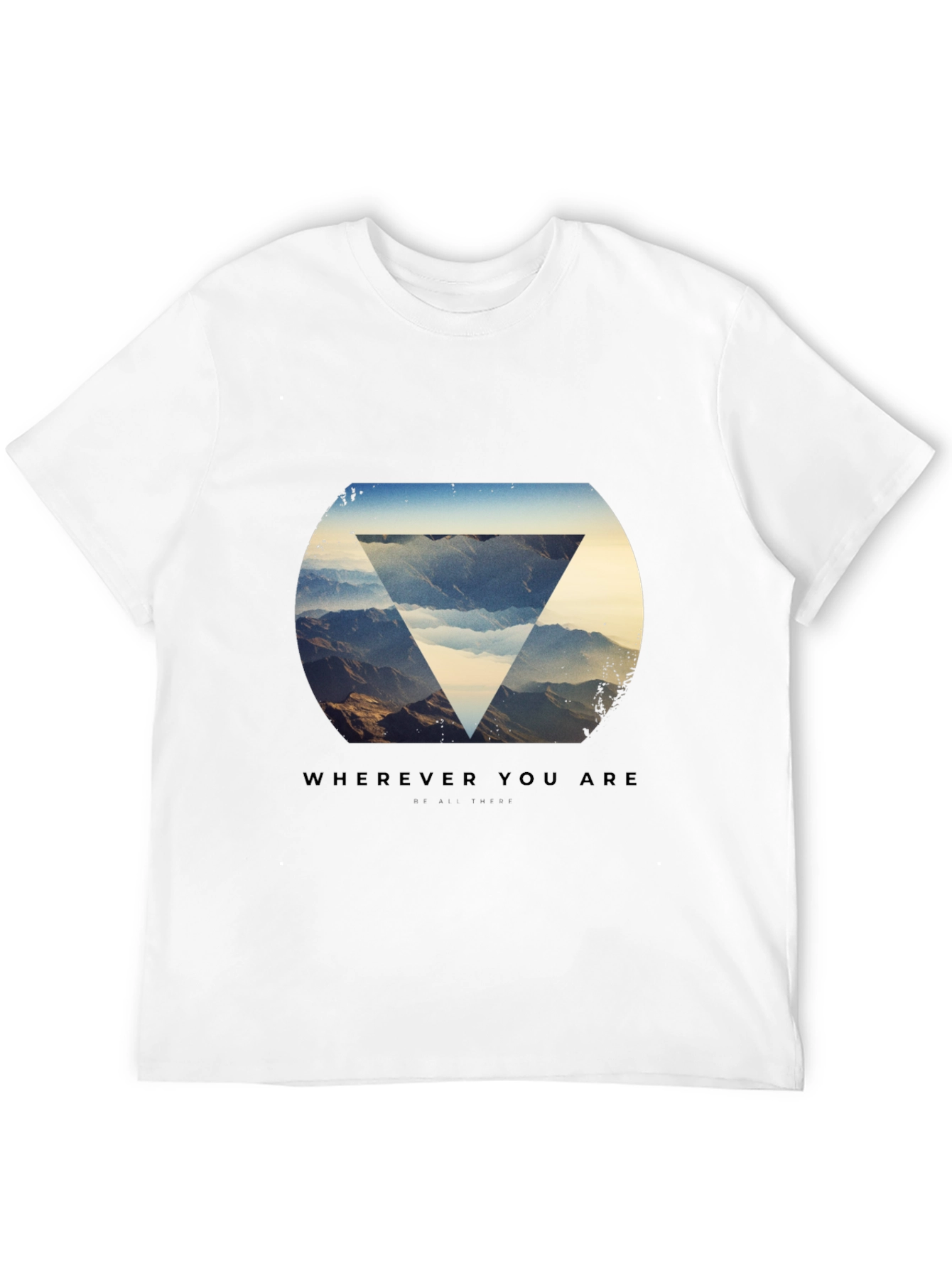 Black T-Shirt with Mountain Graphic