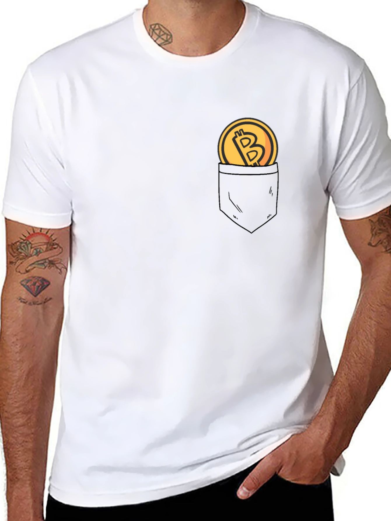 Bitcoin Pocket T-Shirt - Crypto Currency Tee
