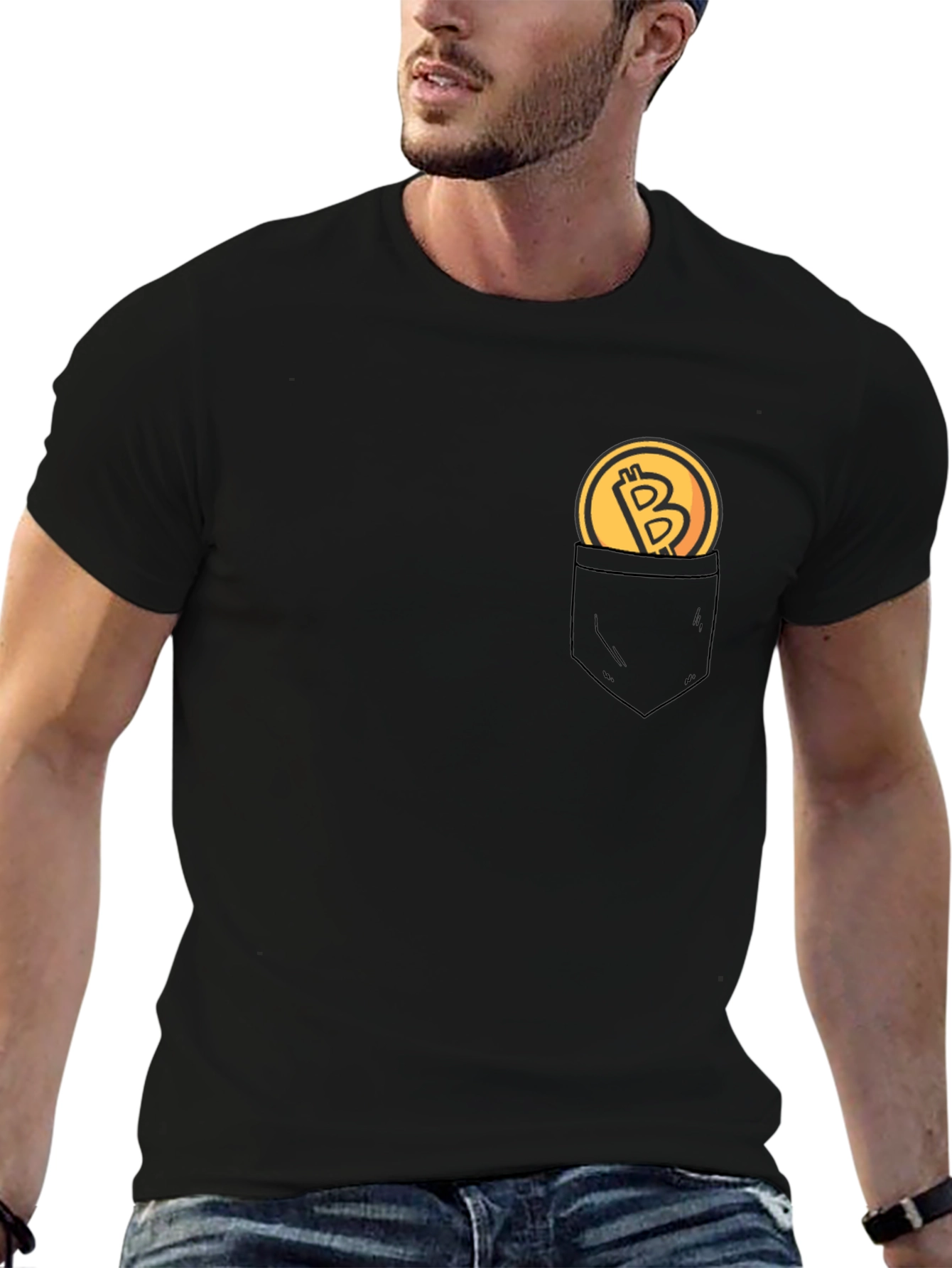 Bitcoin Pocket T-Shirt - Crypto Currency Tee