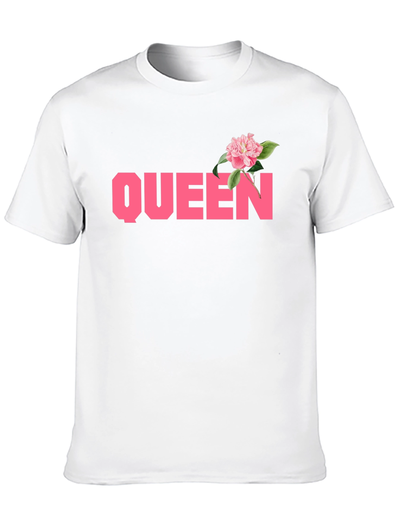 Queen Floral Graphic Mens Black T-Shirt