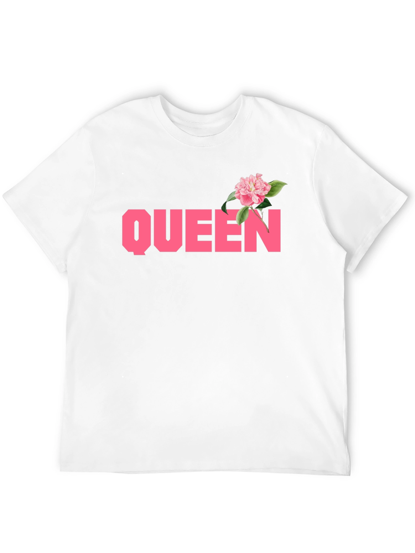 Queen Floral Graphic Mens Black T-Shirt