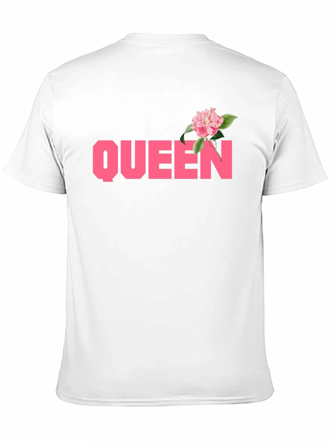 Queen Floral Graphic Mens Black T-Shirt