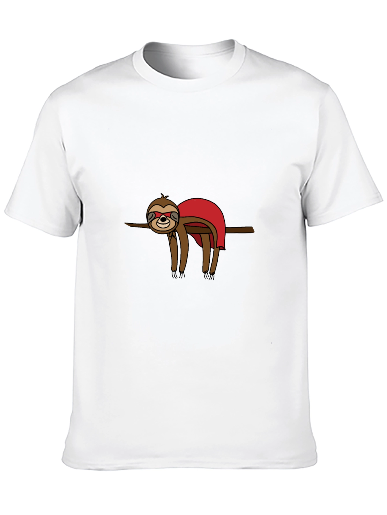 Superhero Sloth Graphic Tee - Black T-Shirt