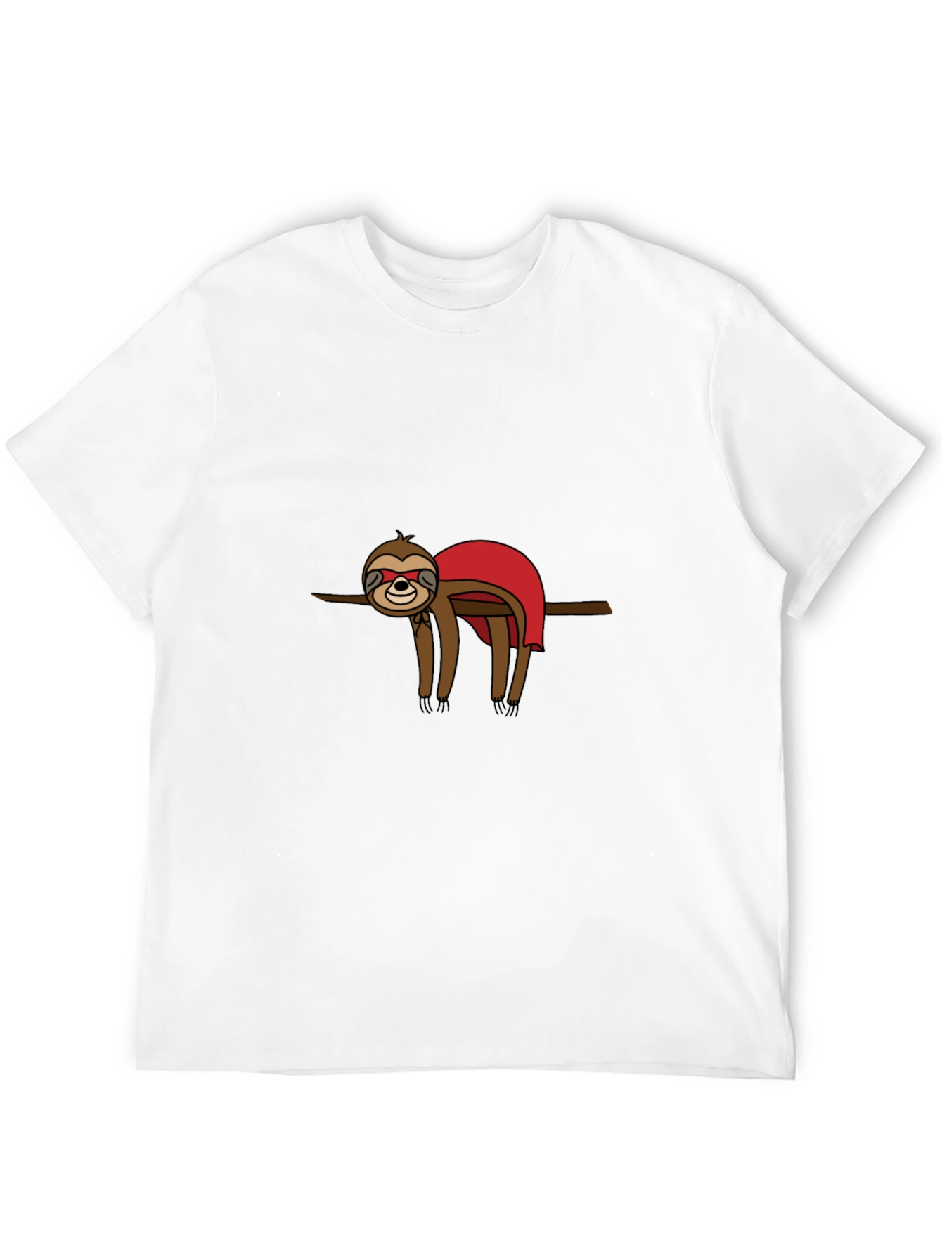 Superhero Sloth Graphic Tee - Black T-Shirt