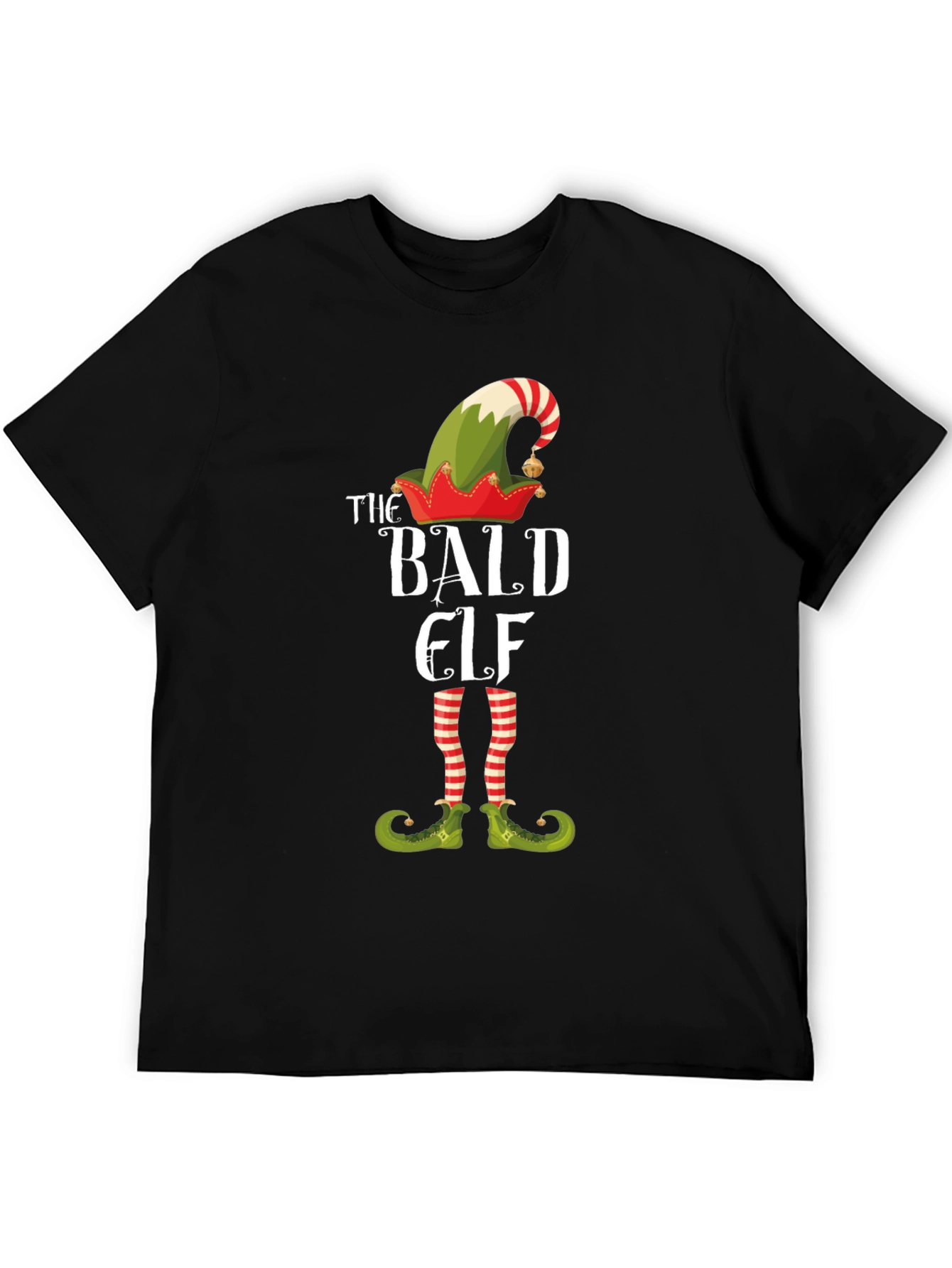 The Bald Elf T-Shirt Funny Christmas Tee