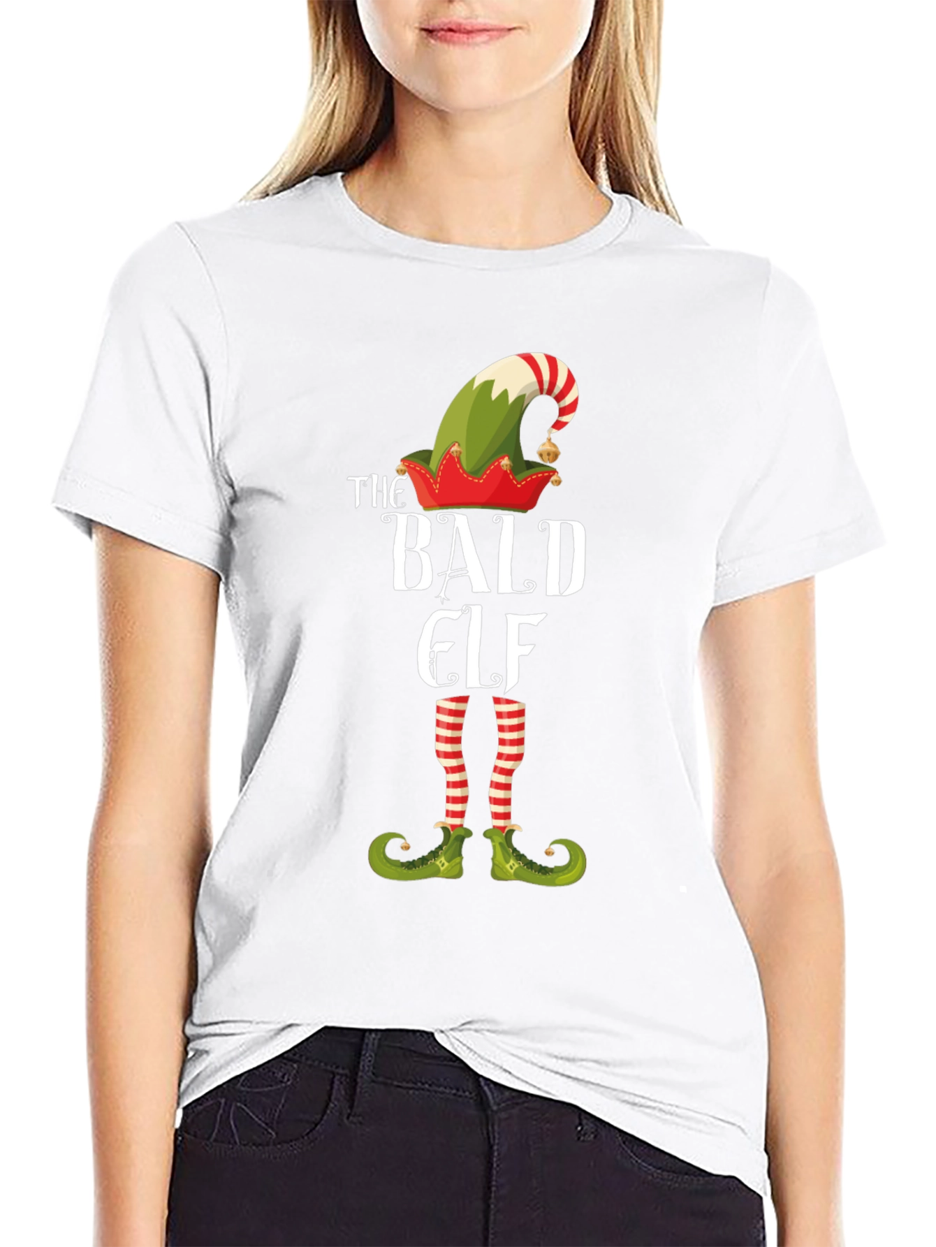 The Bald Elf T-Shirt Funny Christmas Tee