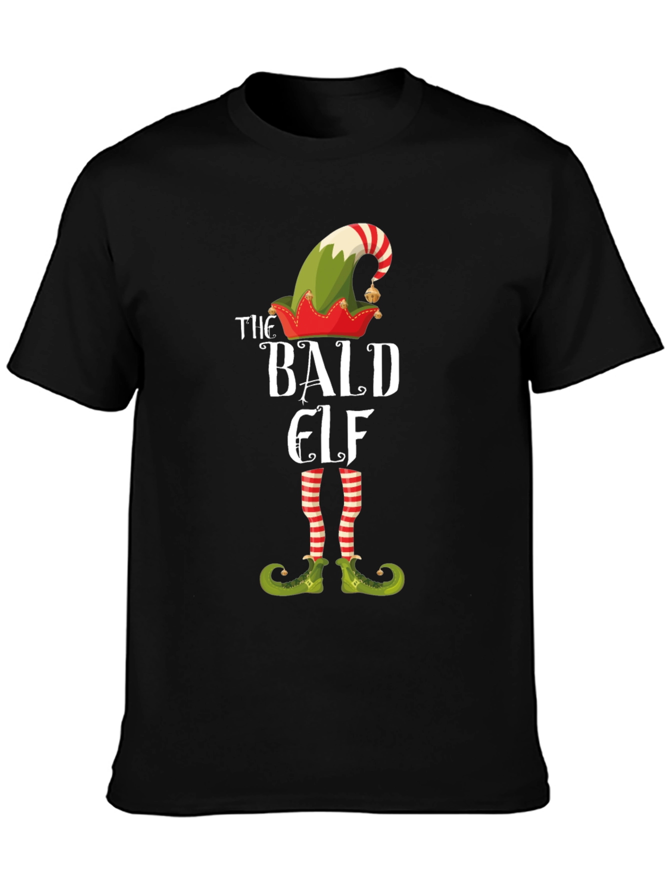 The Bald Elf T-Shirt Funny Christmas Tee