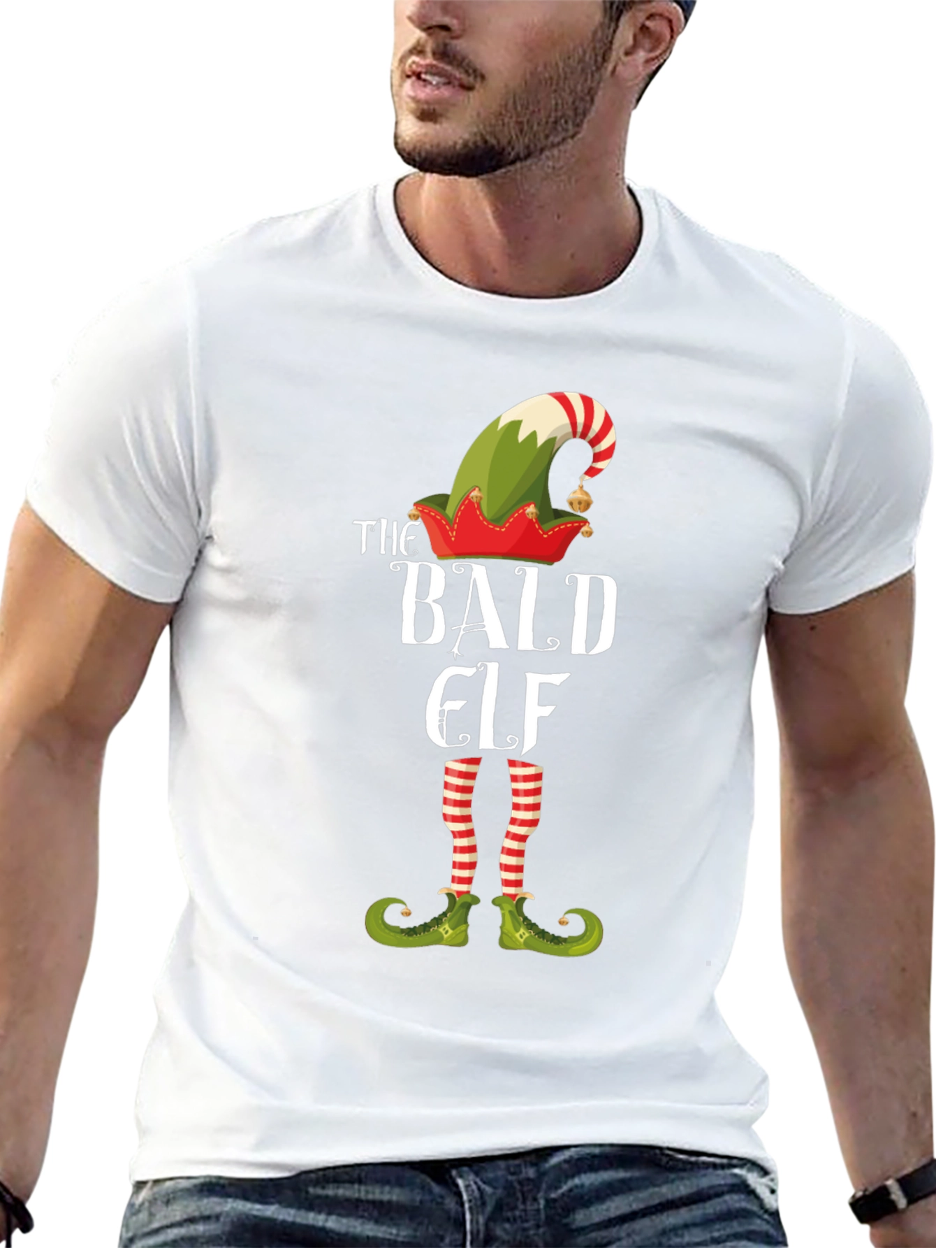 The Bald Elf T-Shirt Funny Christmas Tee