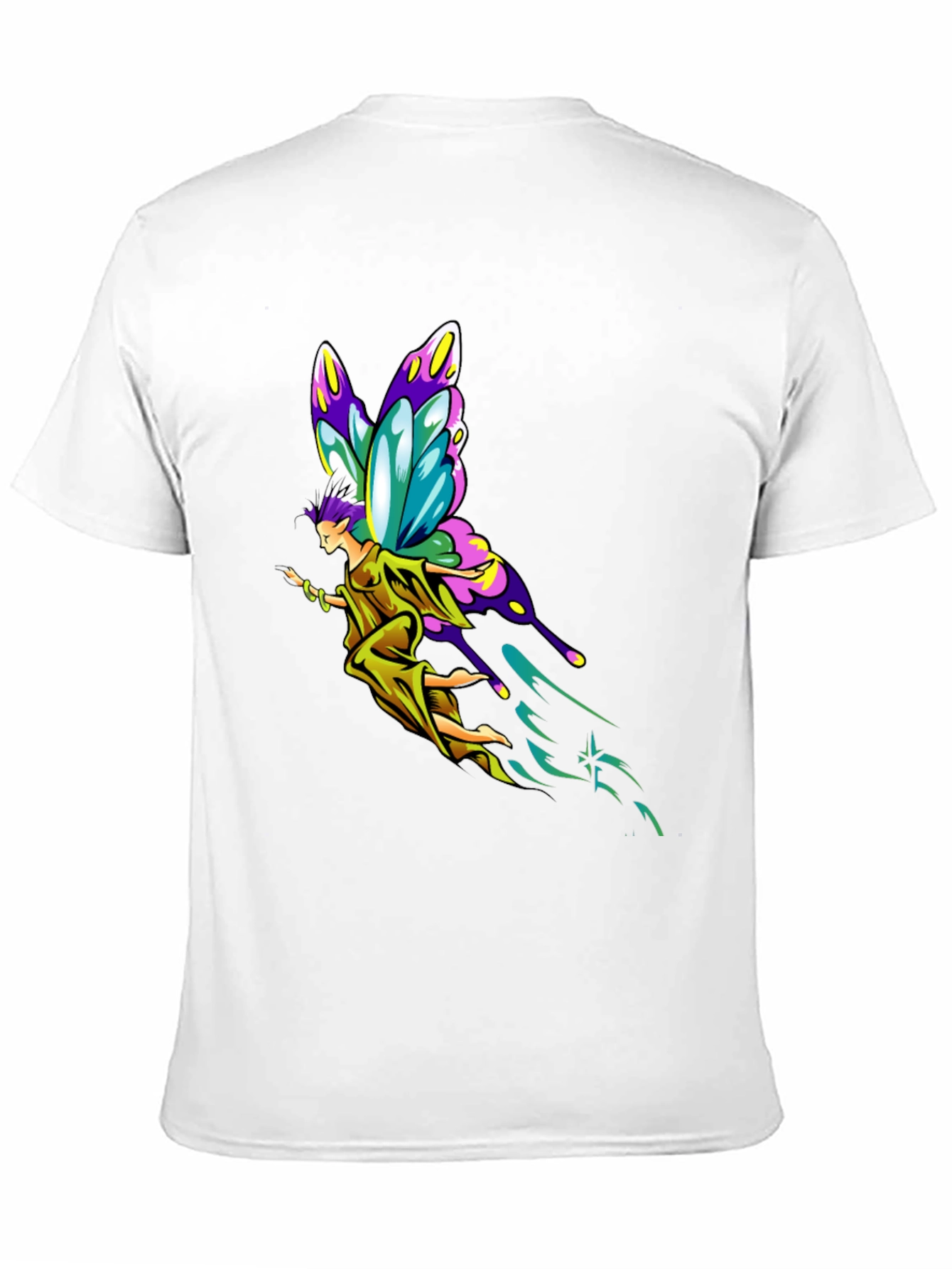 Fantasy Fairy Graphic Tee - Black Cotton Comfort