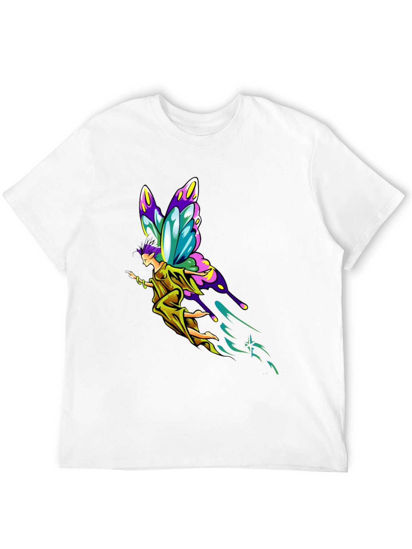 Fantasy Fairy Graphic Tee - Black Cotton Comfort