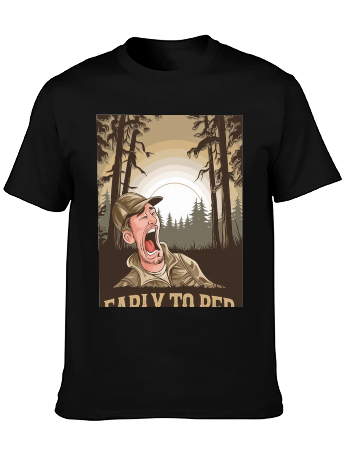 Funny Camping T-Shirt: Ready To Bed Graphic Tee