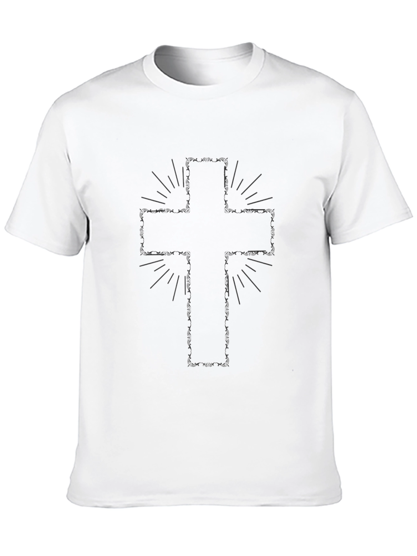 Cross Graphic Black T-Shirt - Stylish Christian Tee