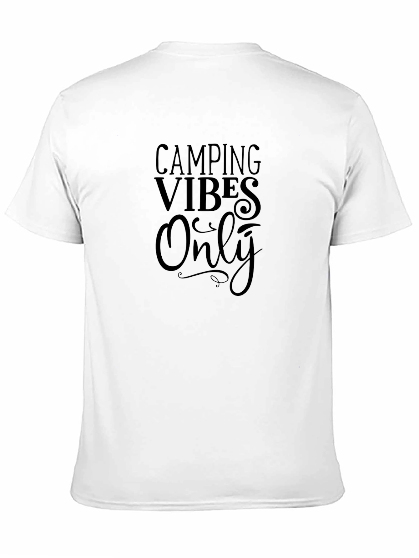 Camping Vibes Only Graphic Tee - Black