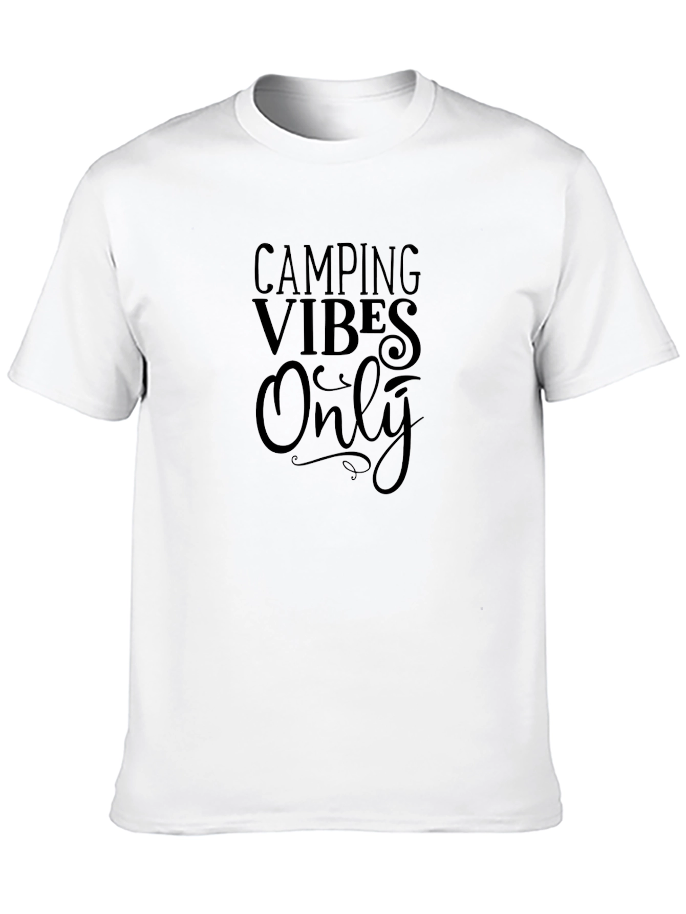 Camping Vibes Only Graphic Tee - Black