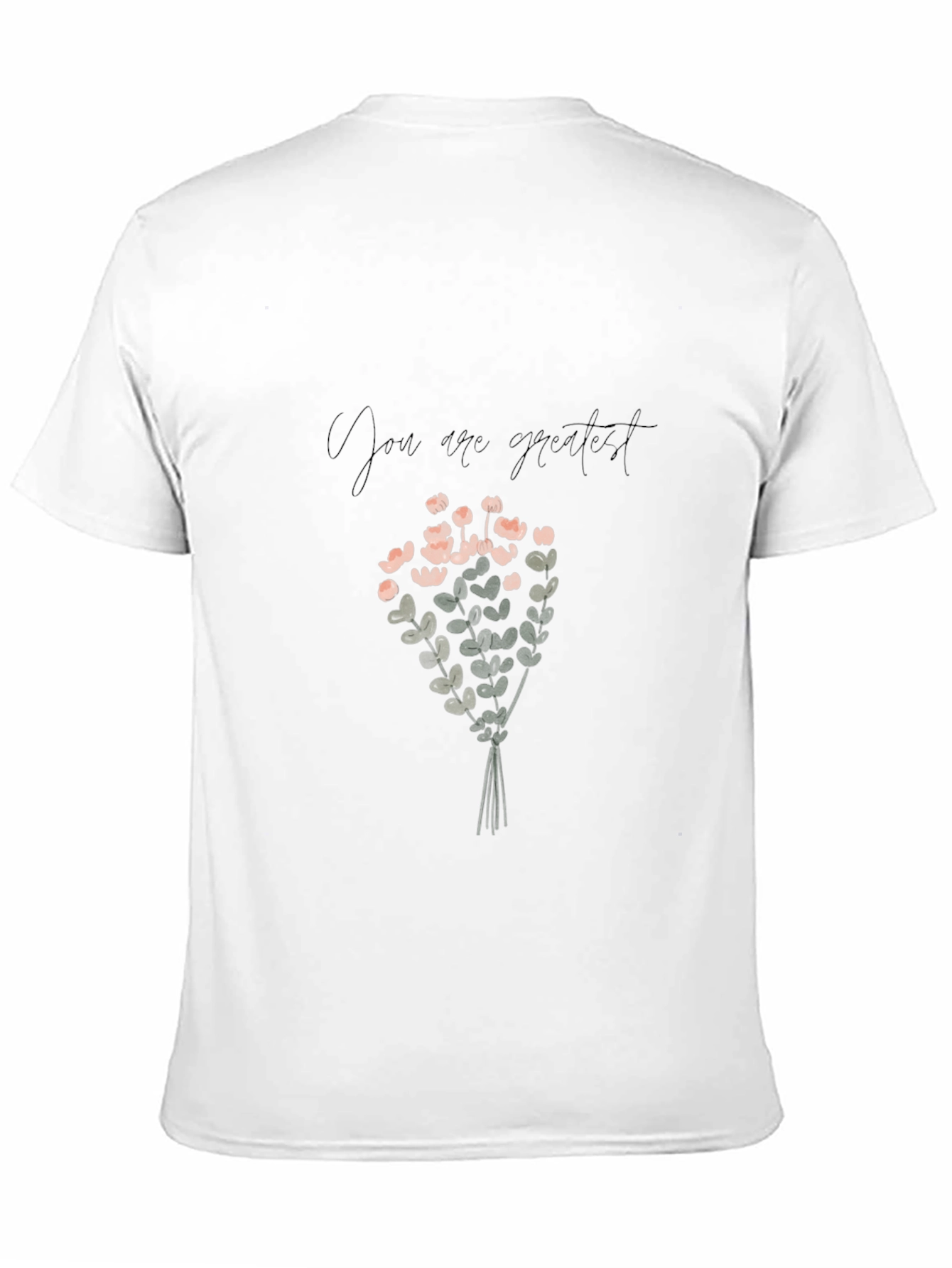 Stylish Black Graphic Tee - Floral Bouquet