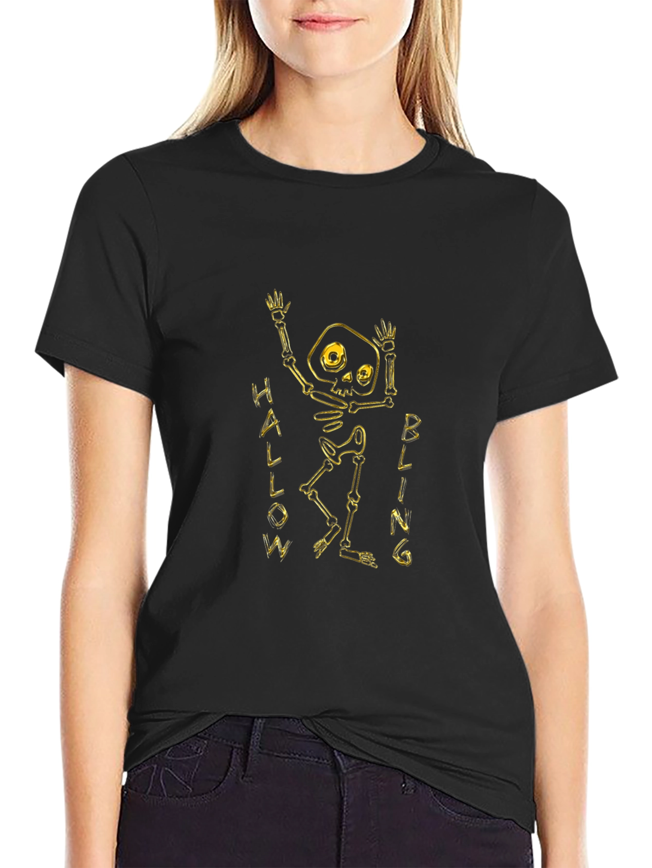Halloween Skeleton Graphic T-Shirt