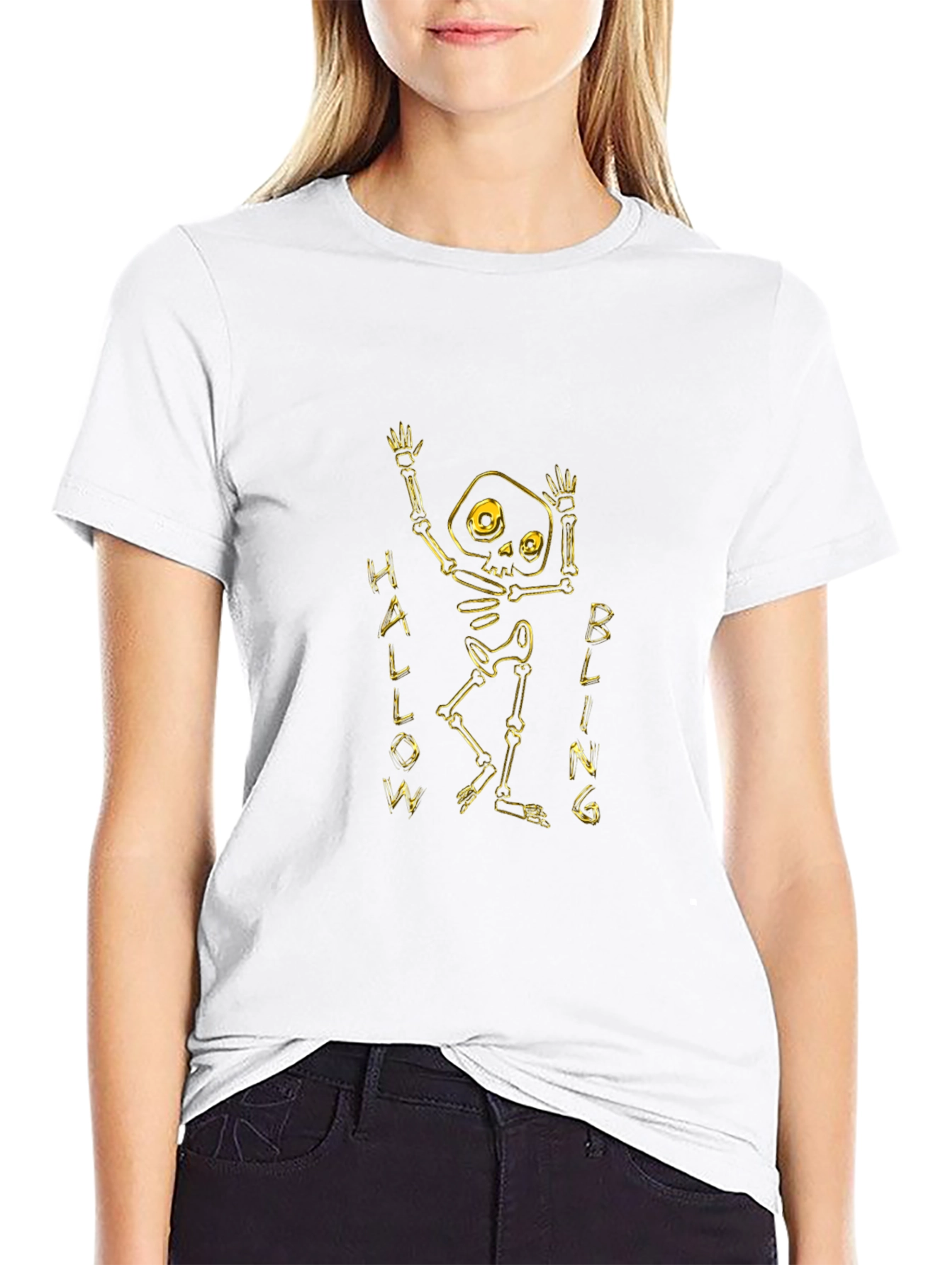Halloween Skeleton Graphic T-Shirt