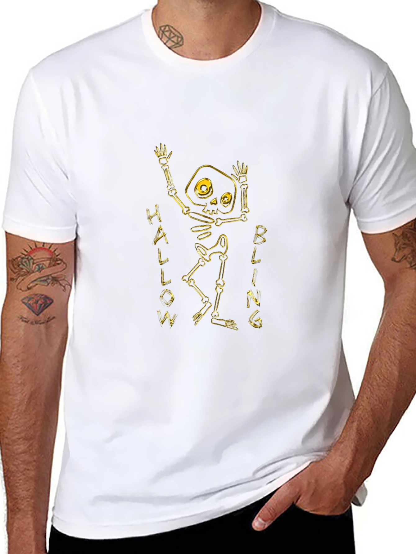 Halloween Skeleton Graphic T-Shirt