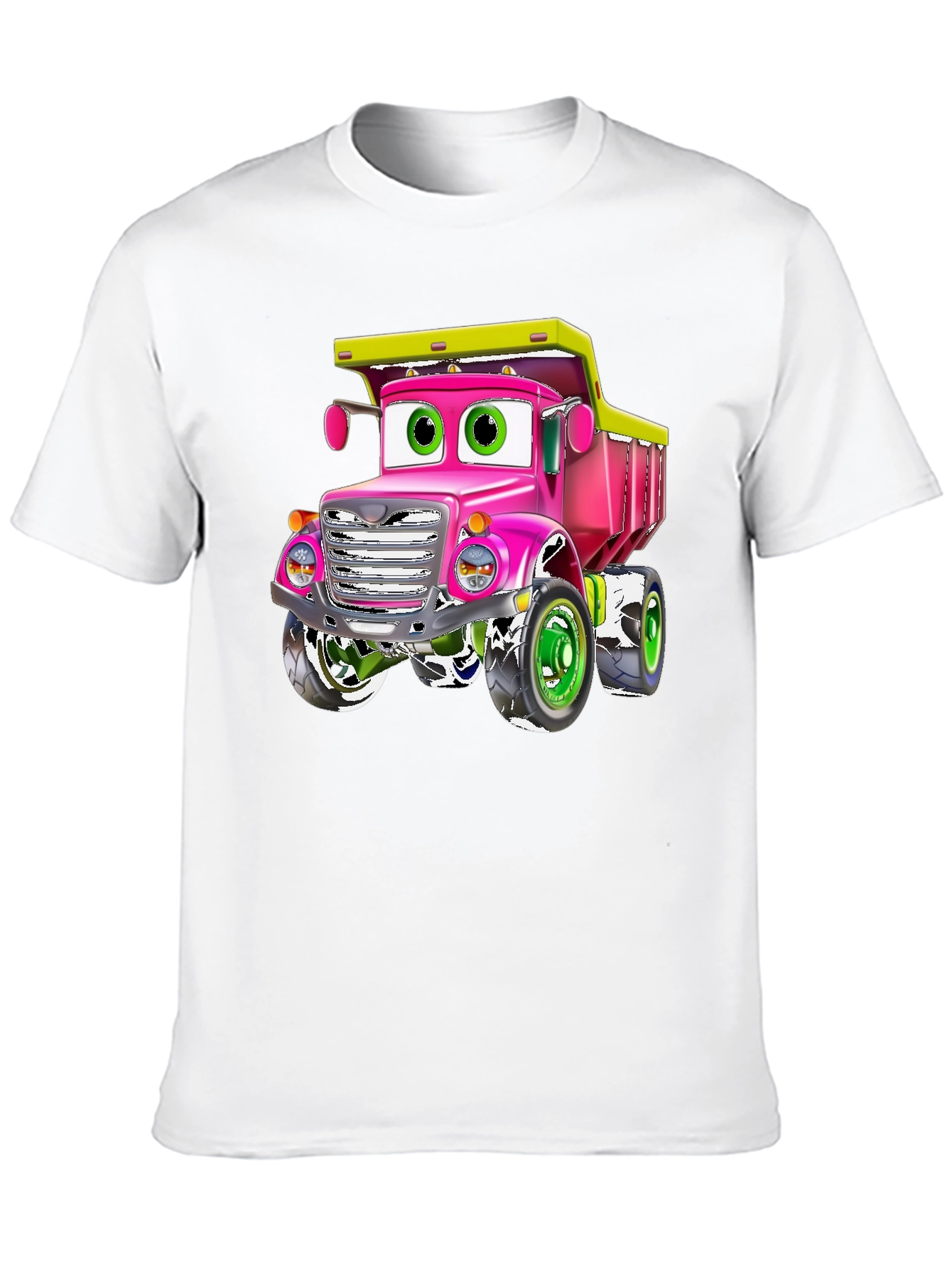 Cartoon Truck Graphic Tee - Black