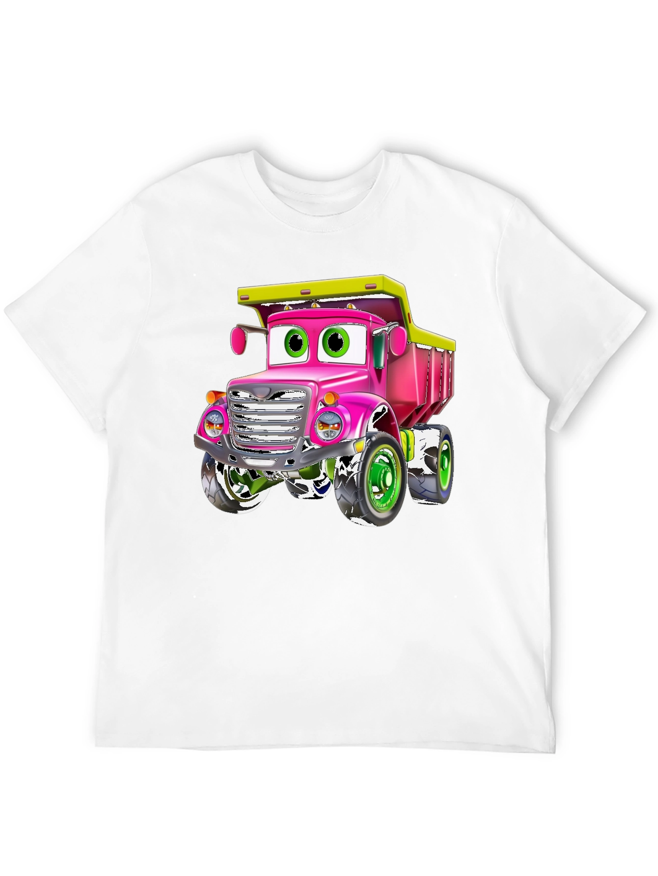 Cartoon Truck Graphic Tee - Black