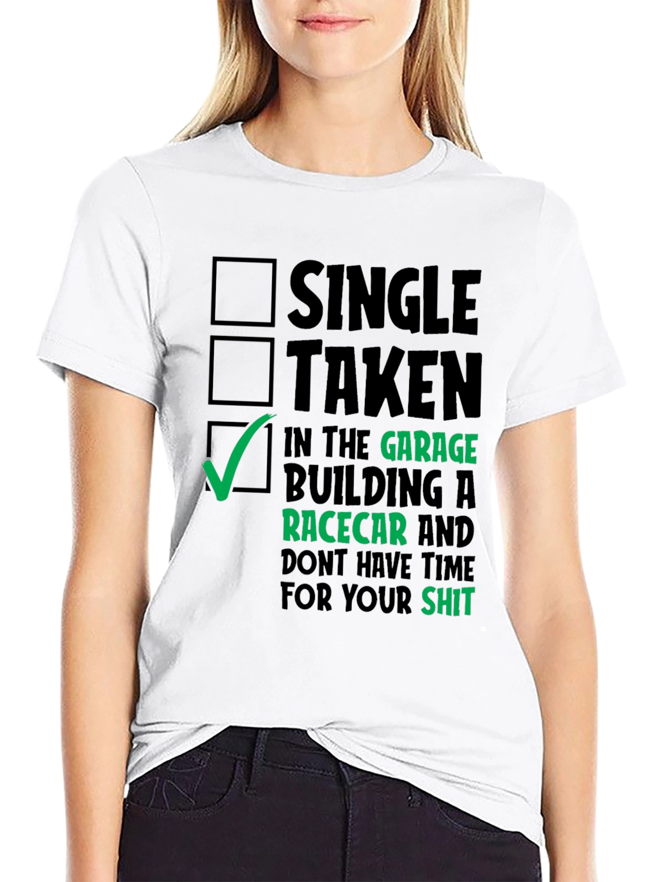 Garage Racecar T-Shirt - Single Taken Mechanic Tee