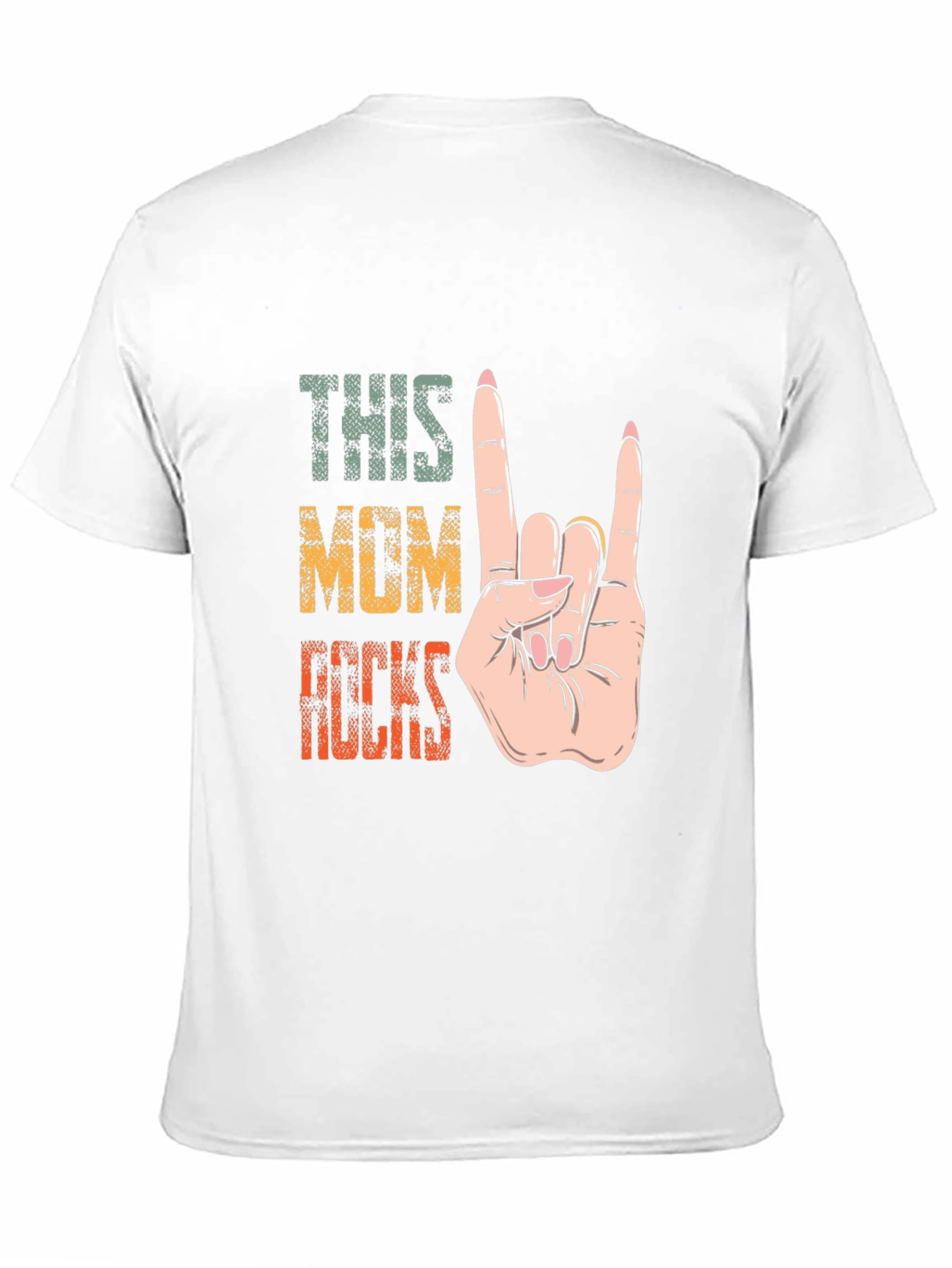 This Mom Rocks T-Shirt - Rock On Hand Sign