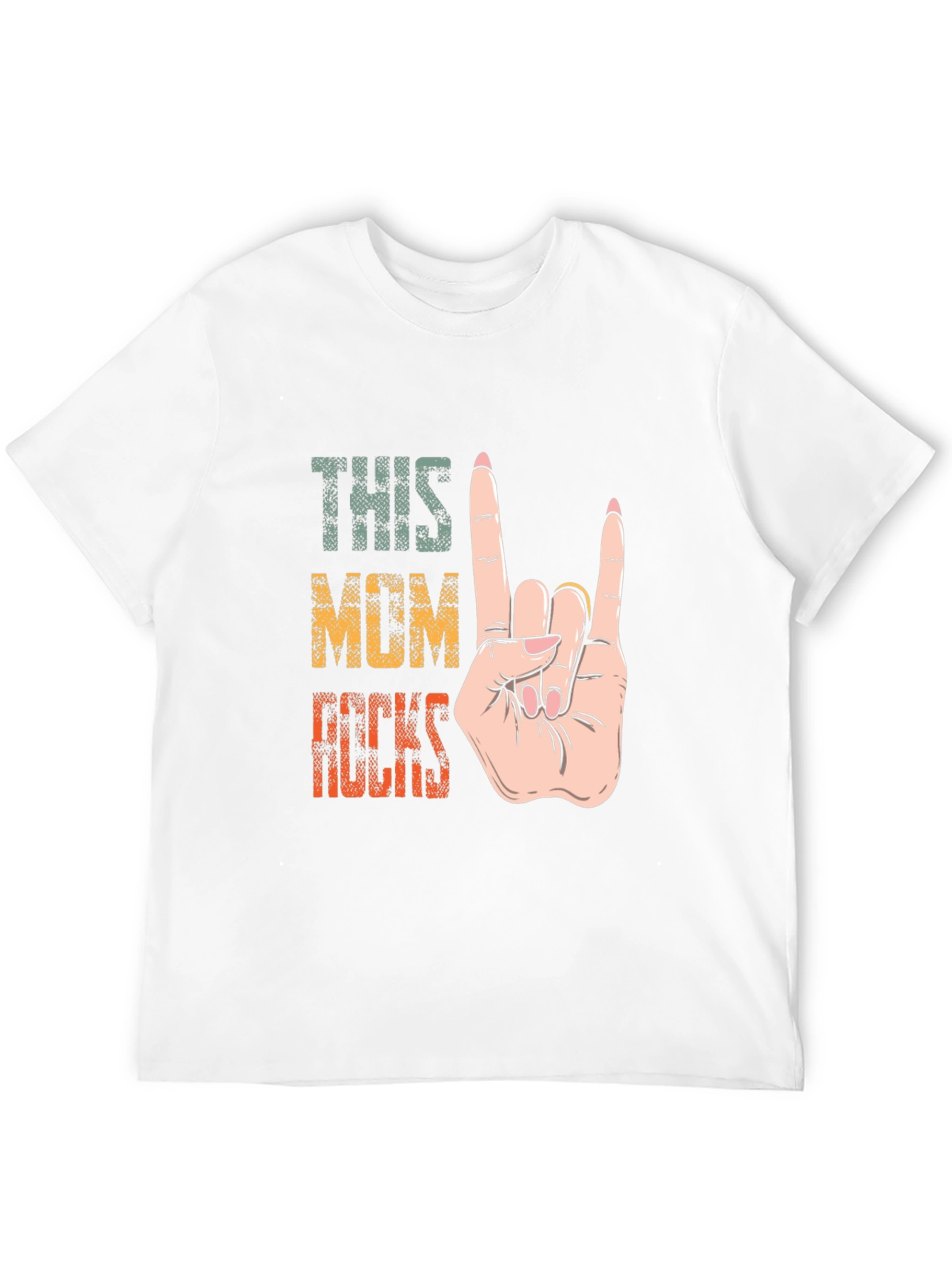 This Mom Rocks T-Shirt - Rock On Hand Sign