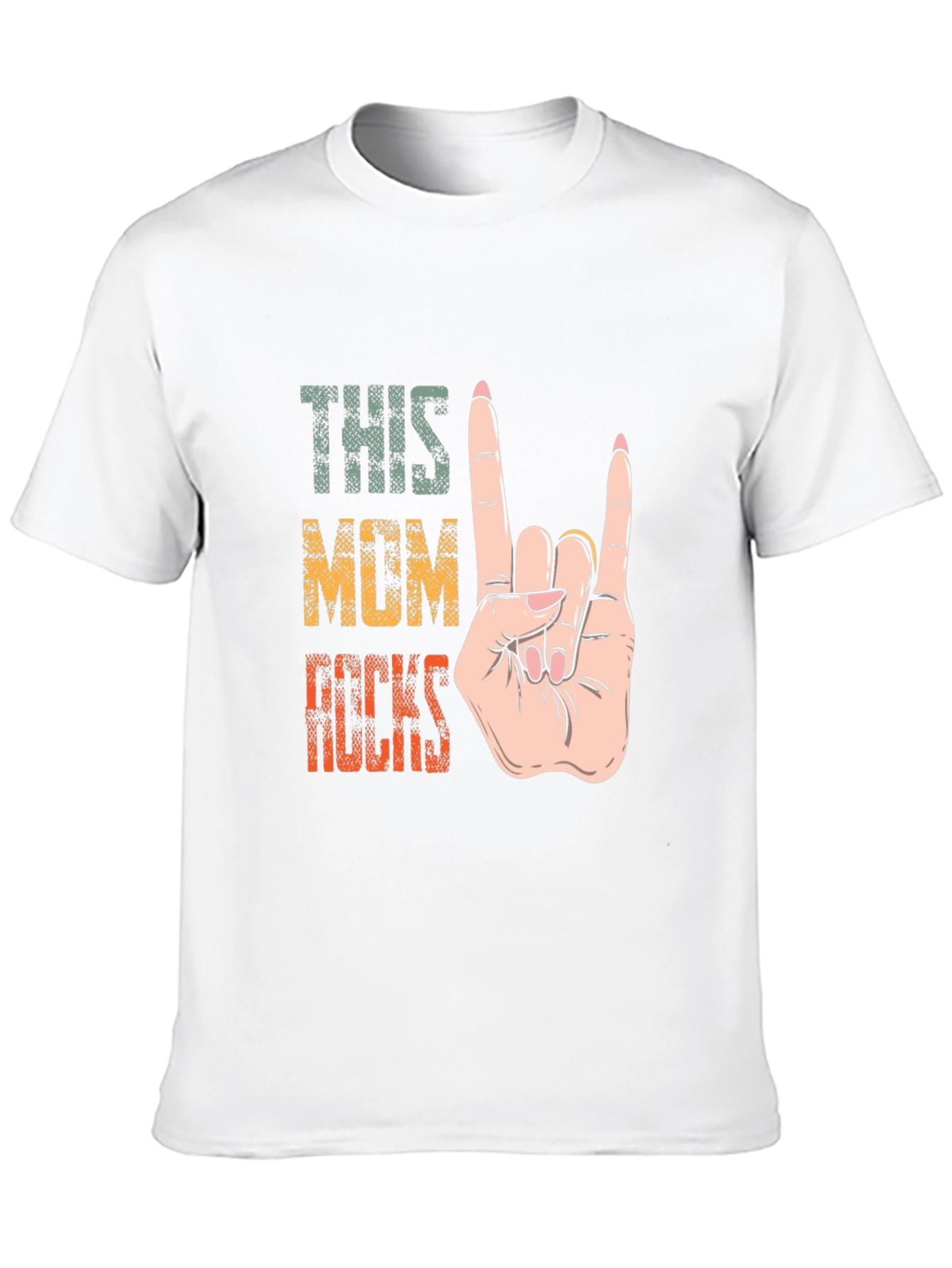 This Mom Rocks T-Shirt - Rock On Hand Sign