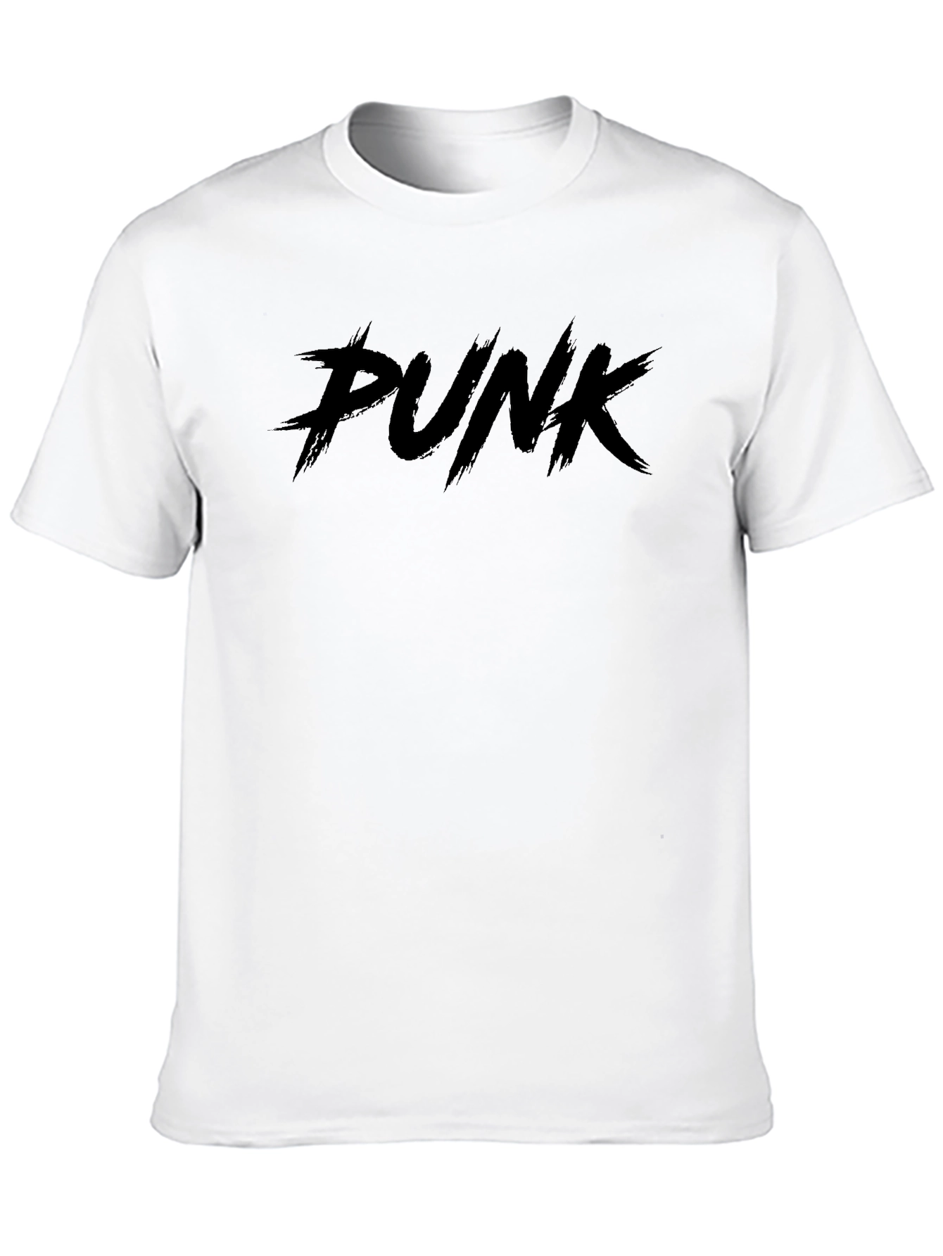 Mens Black Punk Graphic T-Shirt