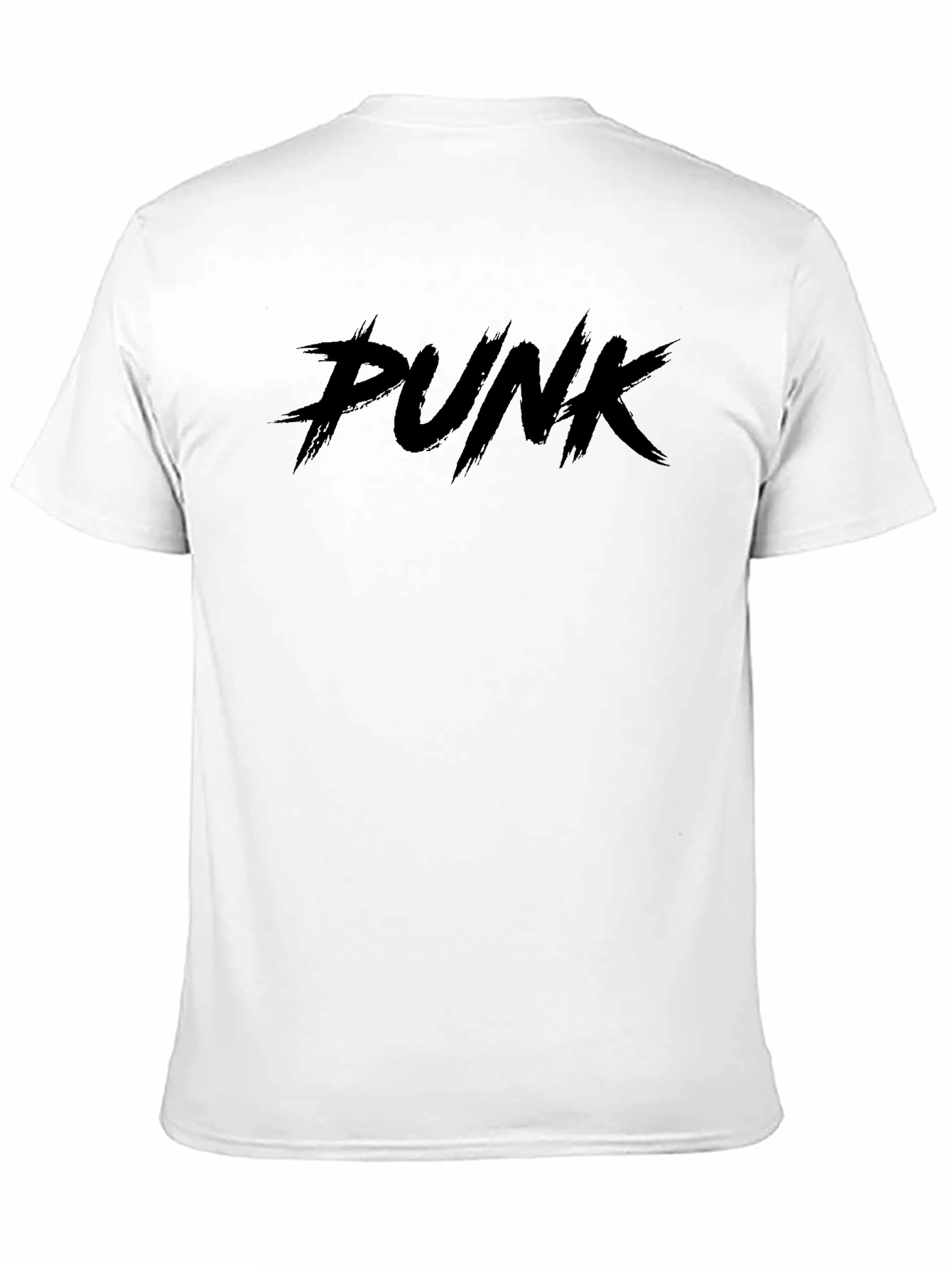 Mens Black Punk Graphic T-Shirt