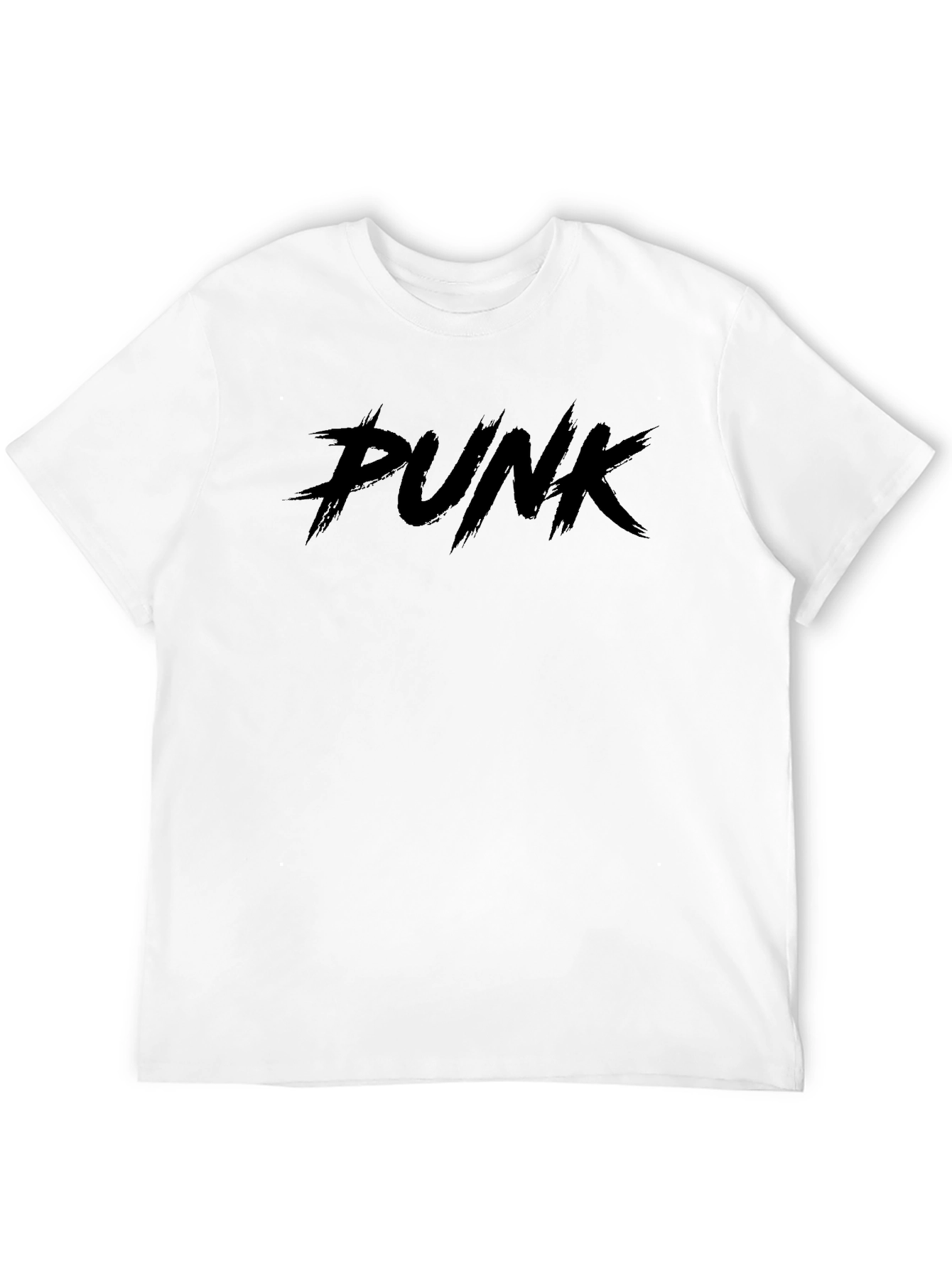 Mens Black Punk Graphic T-Shirt