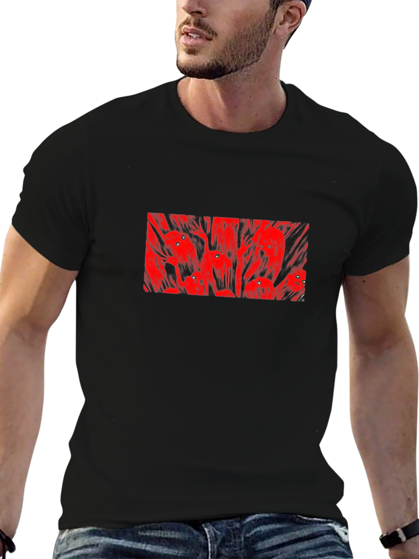 Red Spectre Graphic Tee - Black
