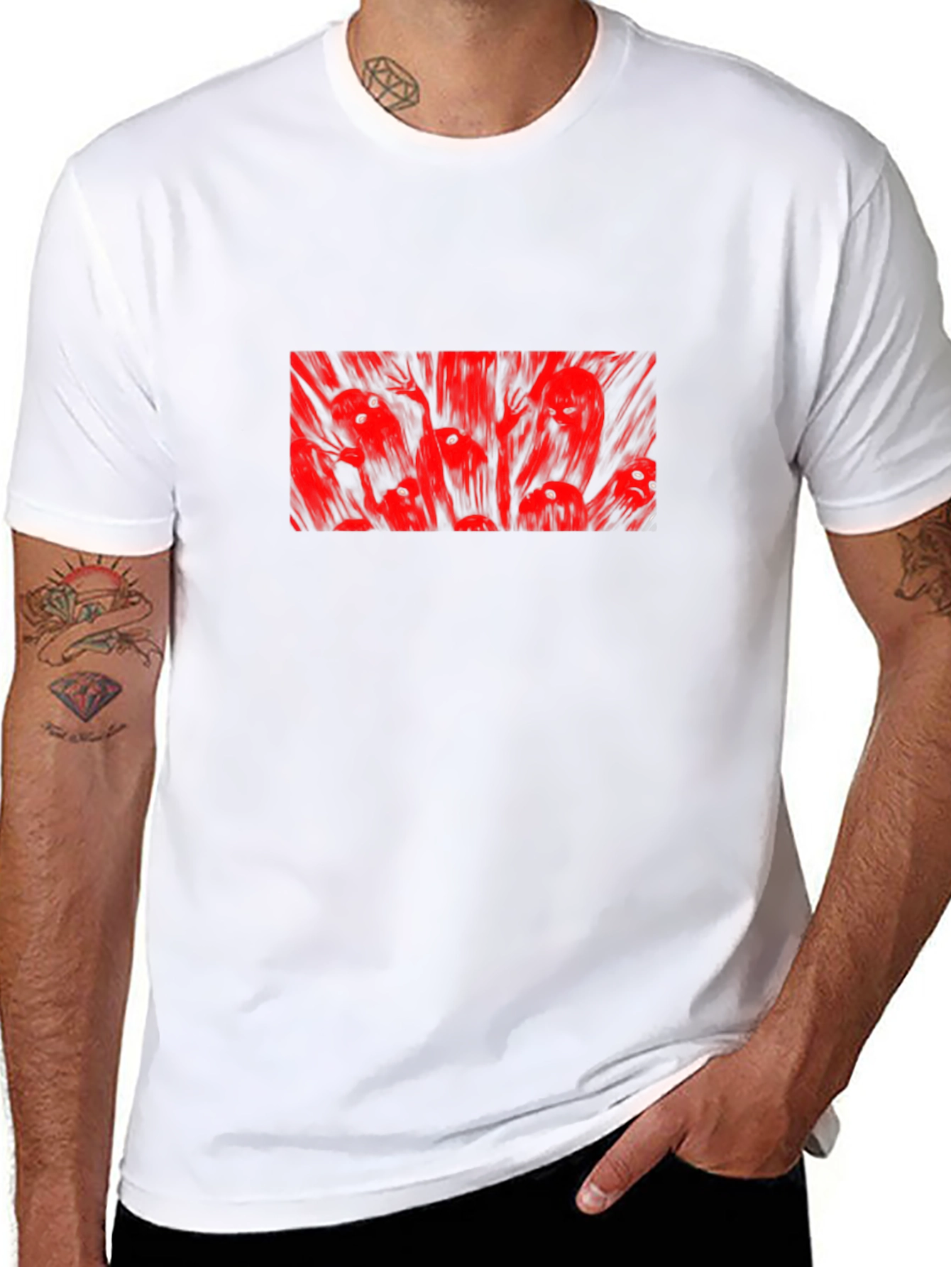 Red Spectre Graphic Tee - Black