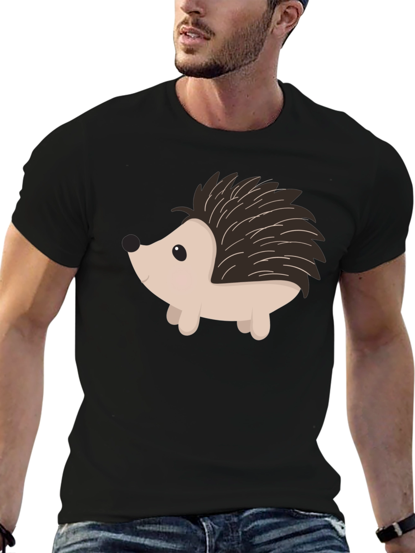 Cute Hedgehog Graphic T-Shirt