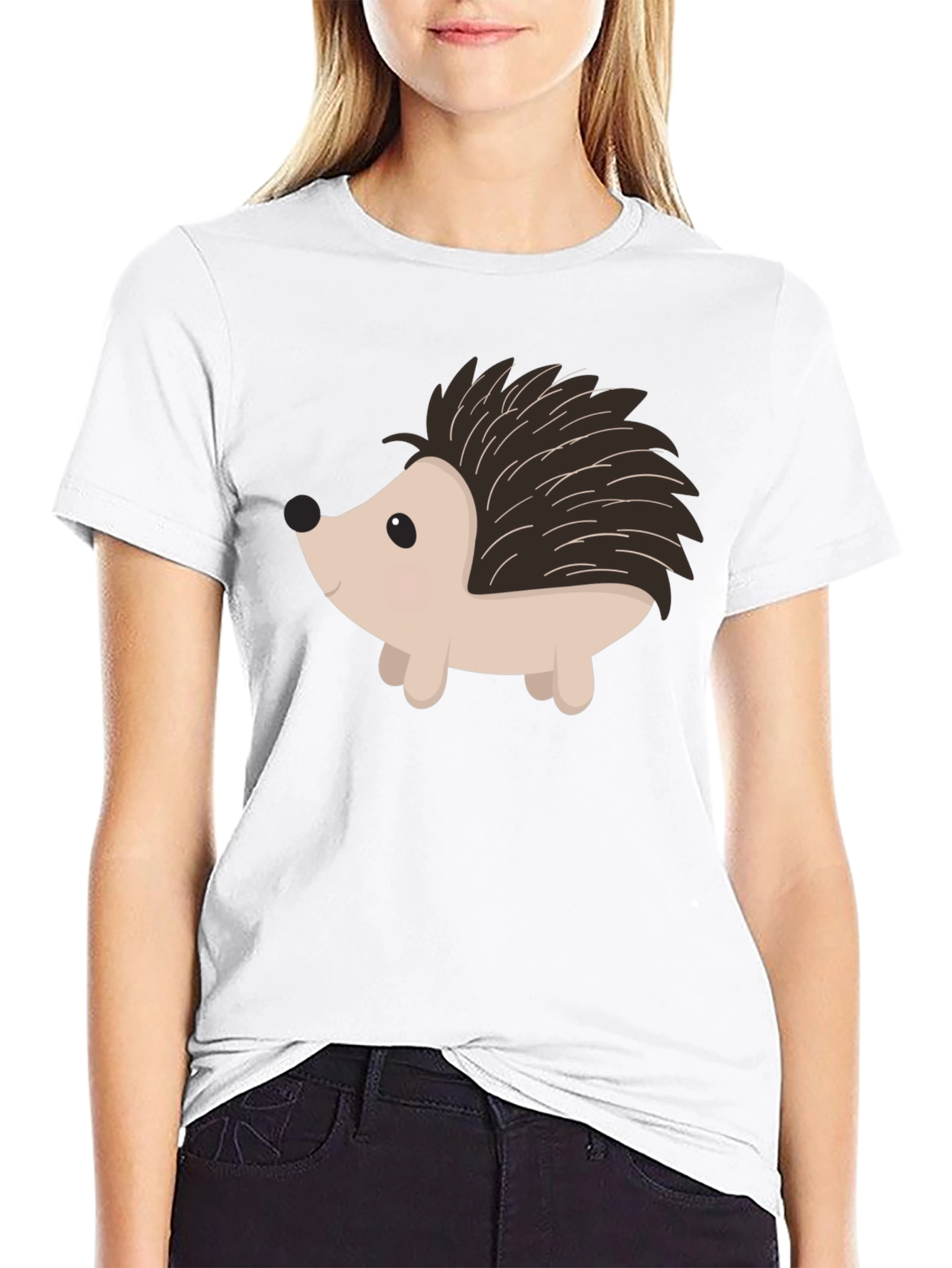 Cute Hedgehog Graphic T-Shirt