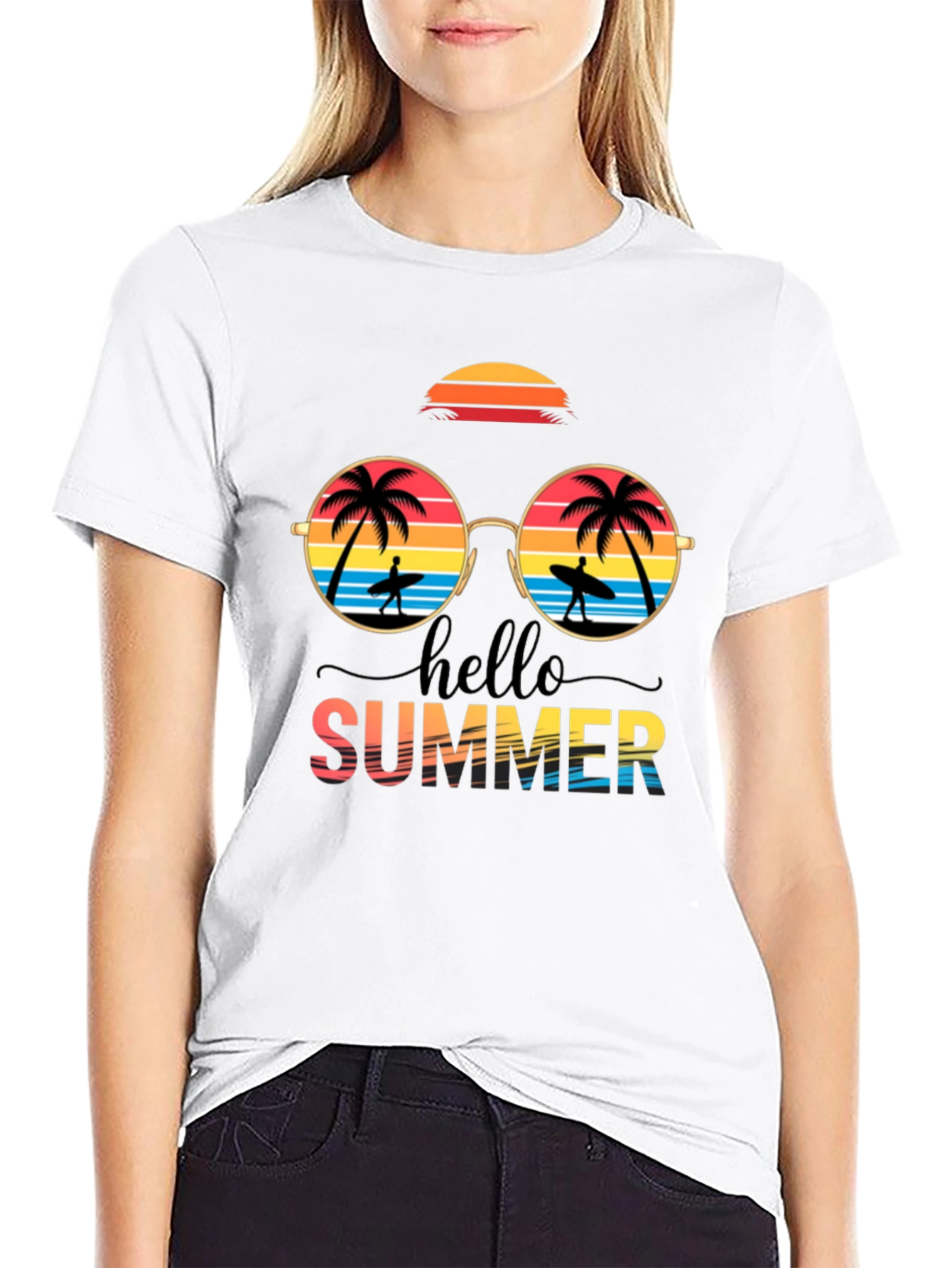 Hello Summer Graphic Tee - Beach Vibes